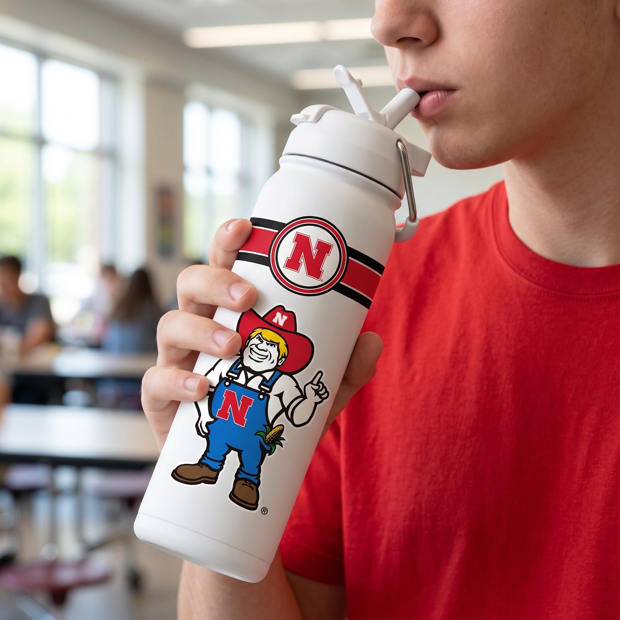 Nebraska Huskers 24oz. Triple Option Bottle