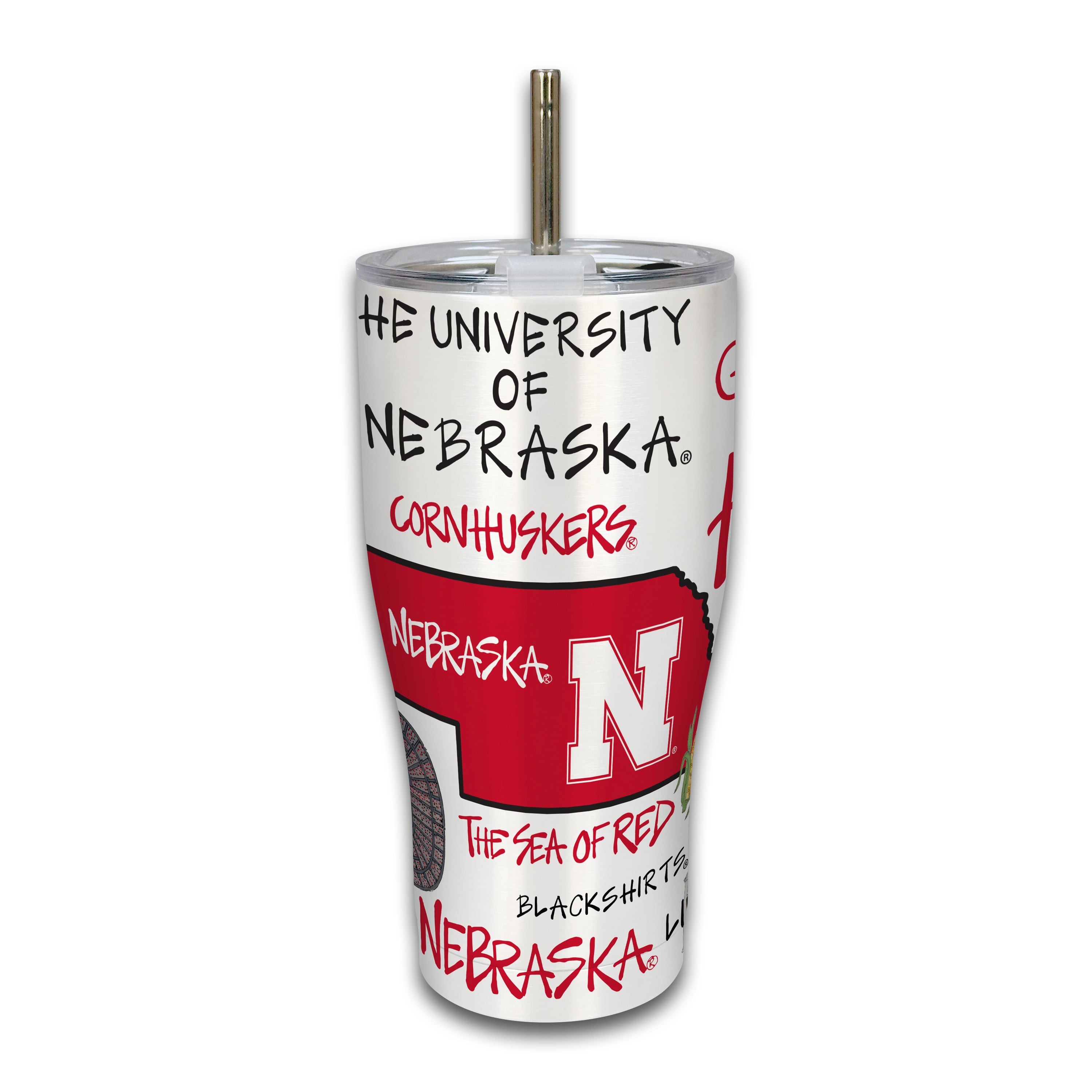 Nebraska Huskers 30oz. Icon Metal Tumbler