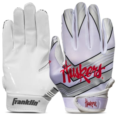 Nebraska Huskers Franklin Sports  Youth Football Gloves 
