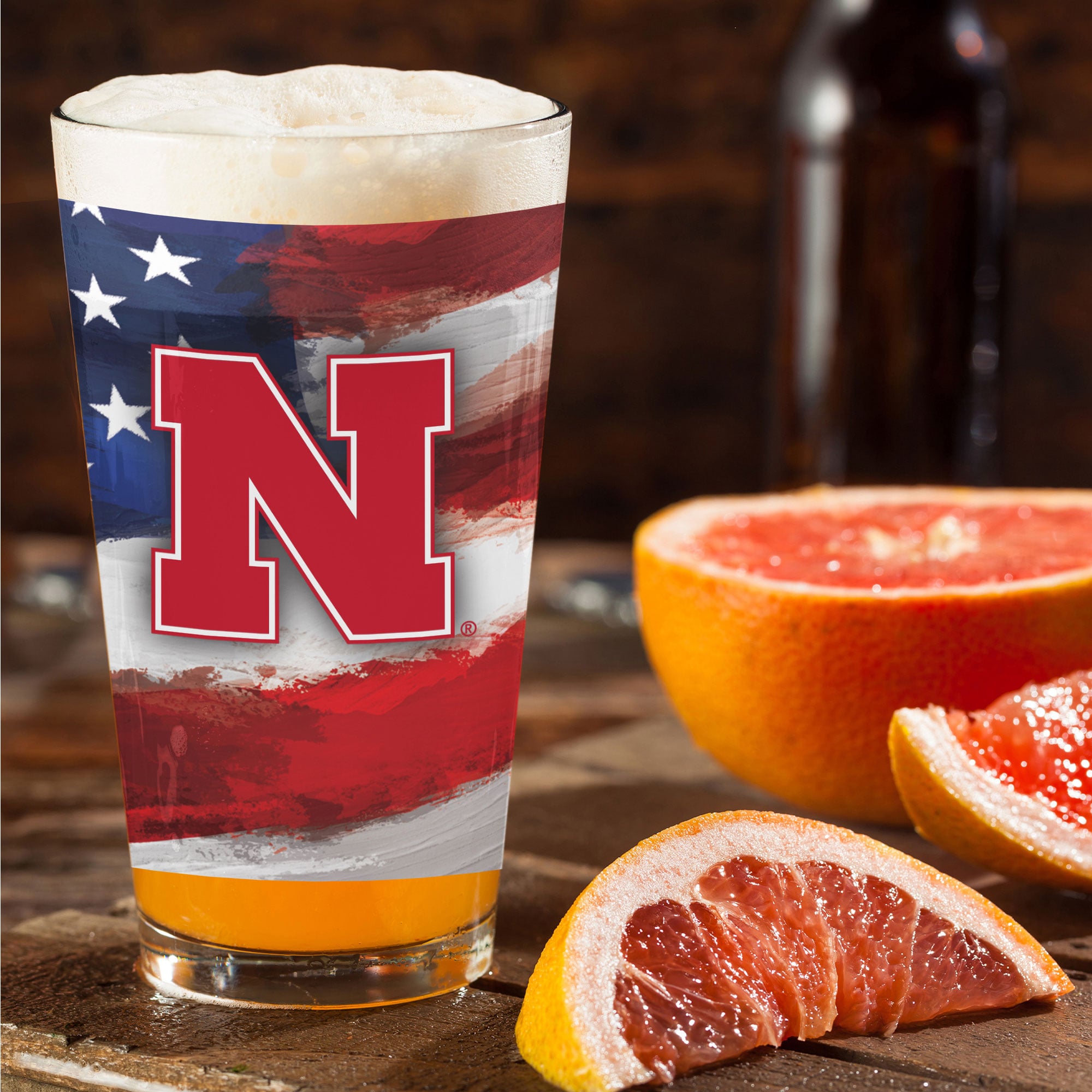 Ensemble de deux verres à bière Americana de 473 ml (16 oz) aux couleurs des Nebraska Huskers