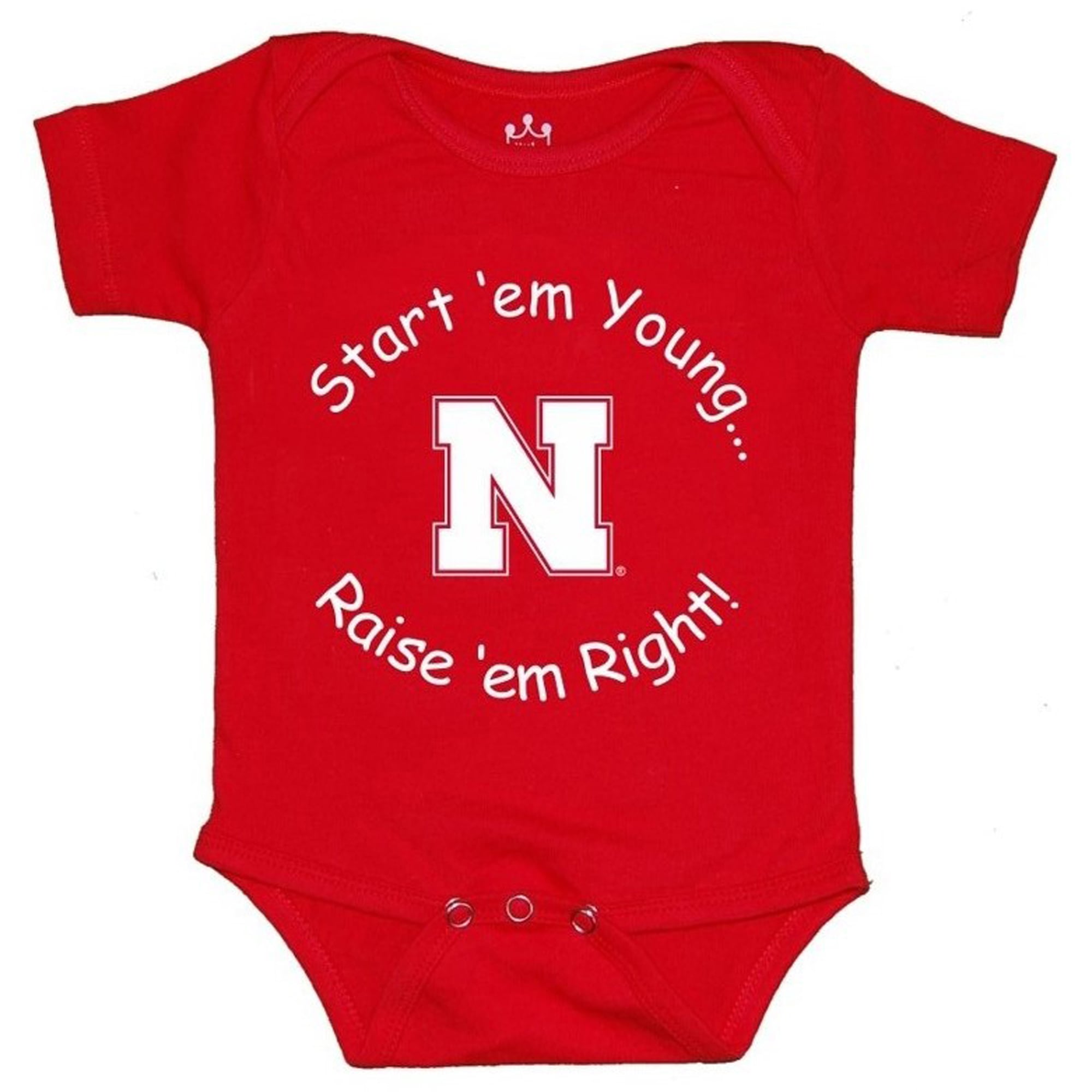 Newborn & Infant Little King Scarlet Nebraska Huskers Start 'Em Young Bodysuit