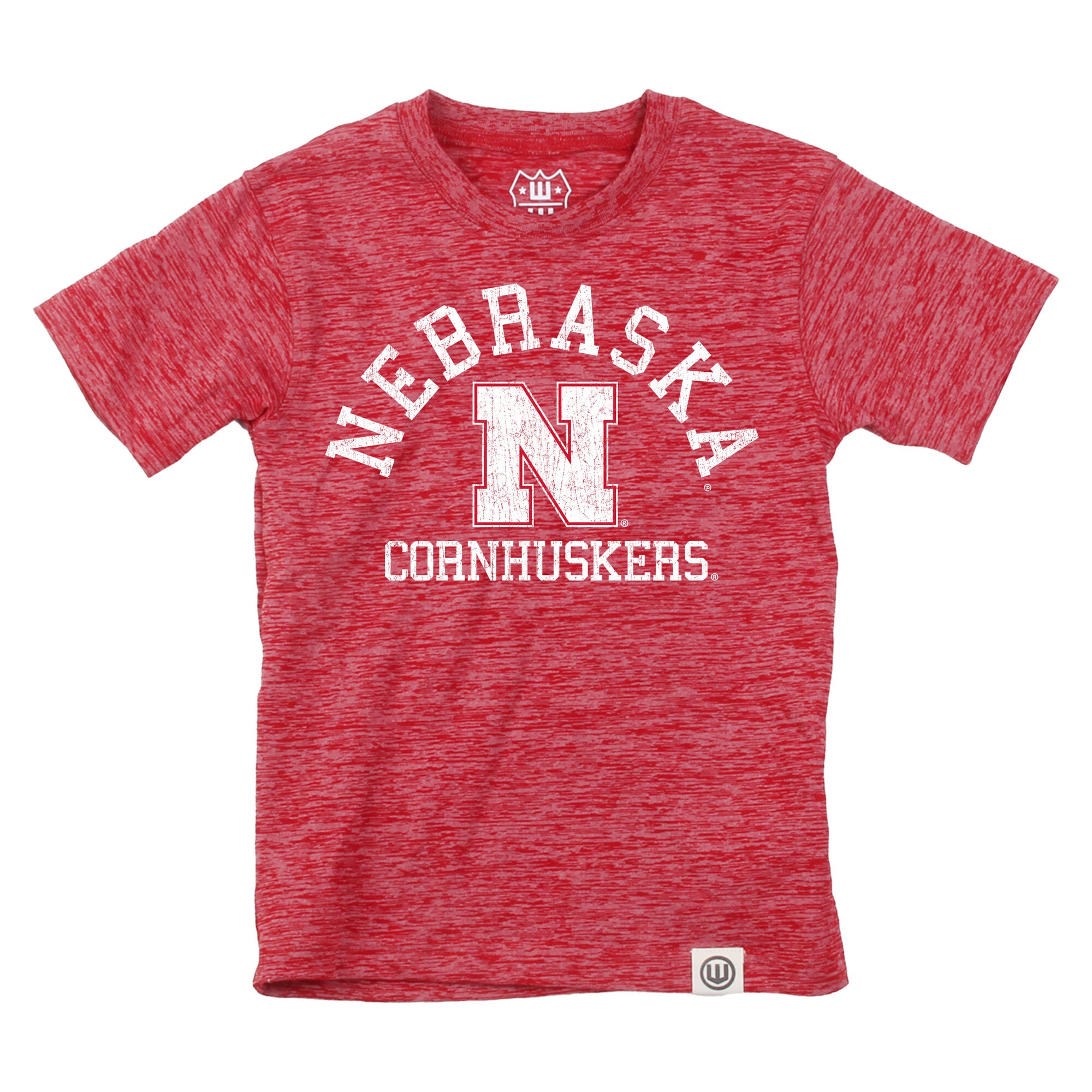Ensemble t-shirt et short Wes & Willy Scarlet Nebraska Huskers en laine nuageuse