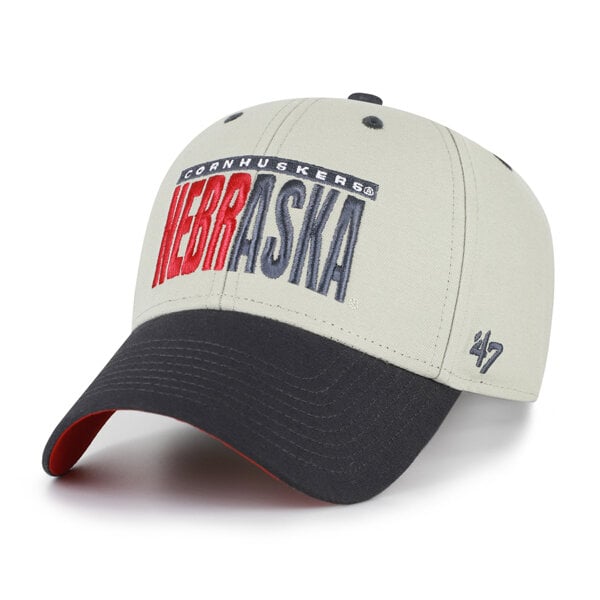 Casquette unisexe ajustable Nebraska Huskers '47 grise/noire, inscription demi-bloc MVP