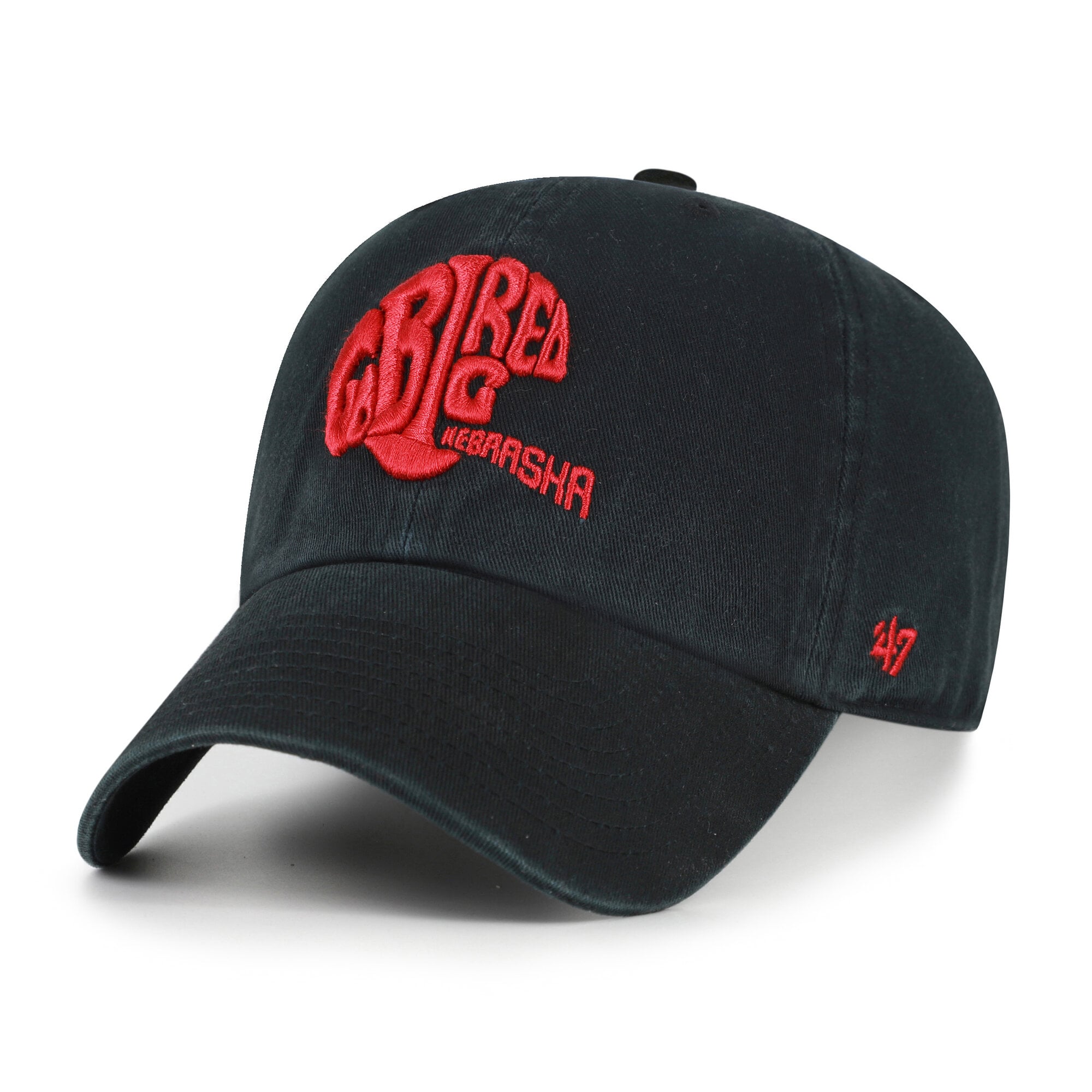 Unisex '47  Nebraska Huskers Scarlet Vault Clean Up Adjustable Hat