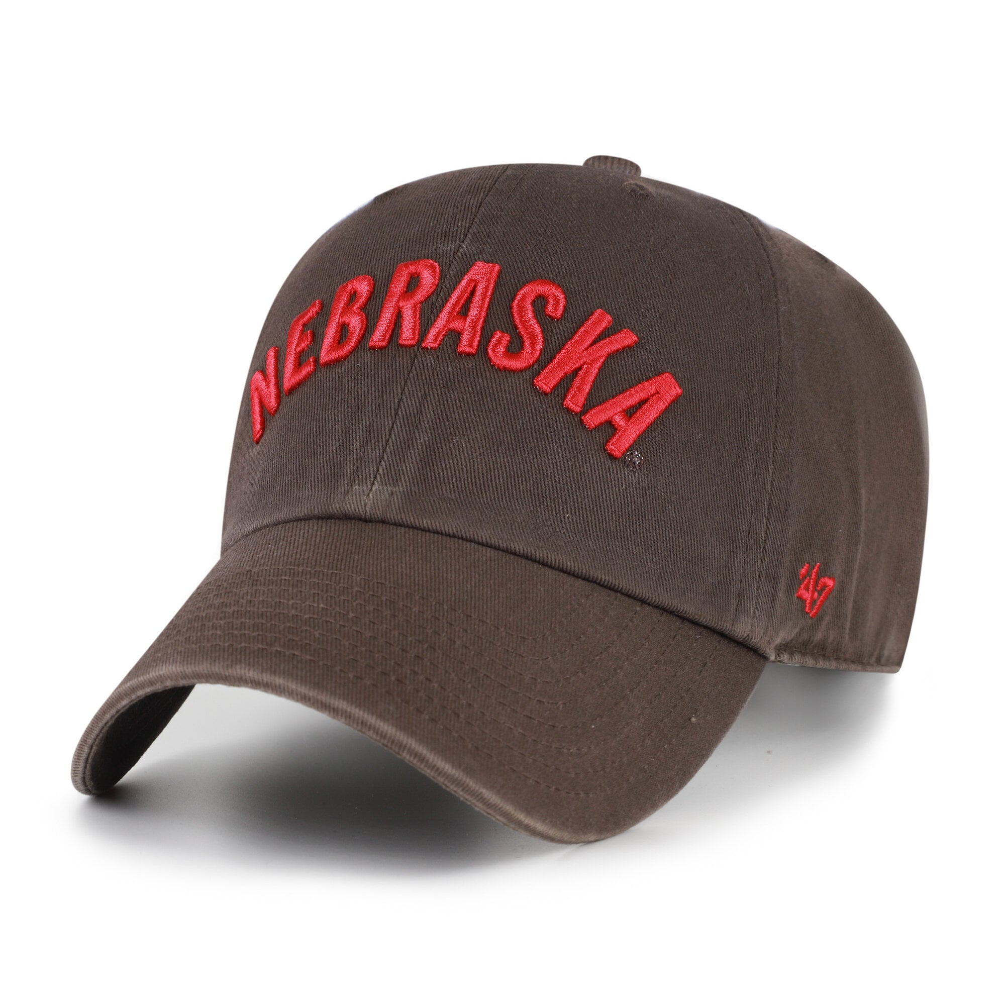 Unisex '47  Nebraska Huskers Brown Vault Clean Up Adjustable Hat