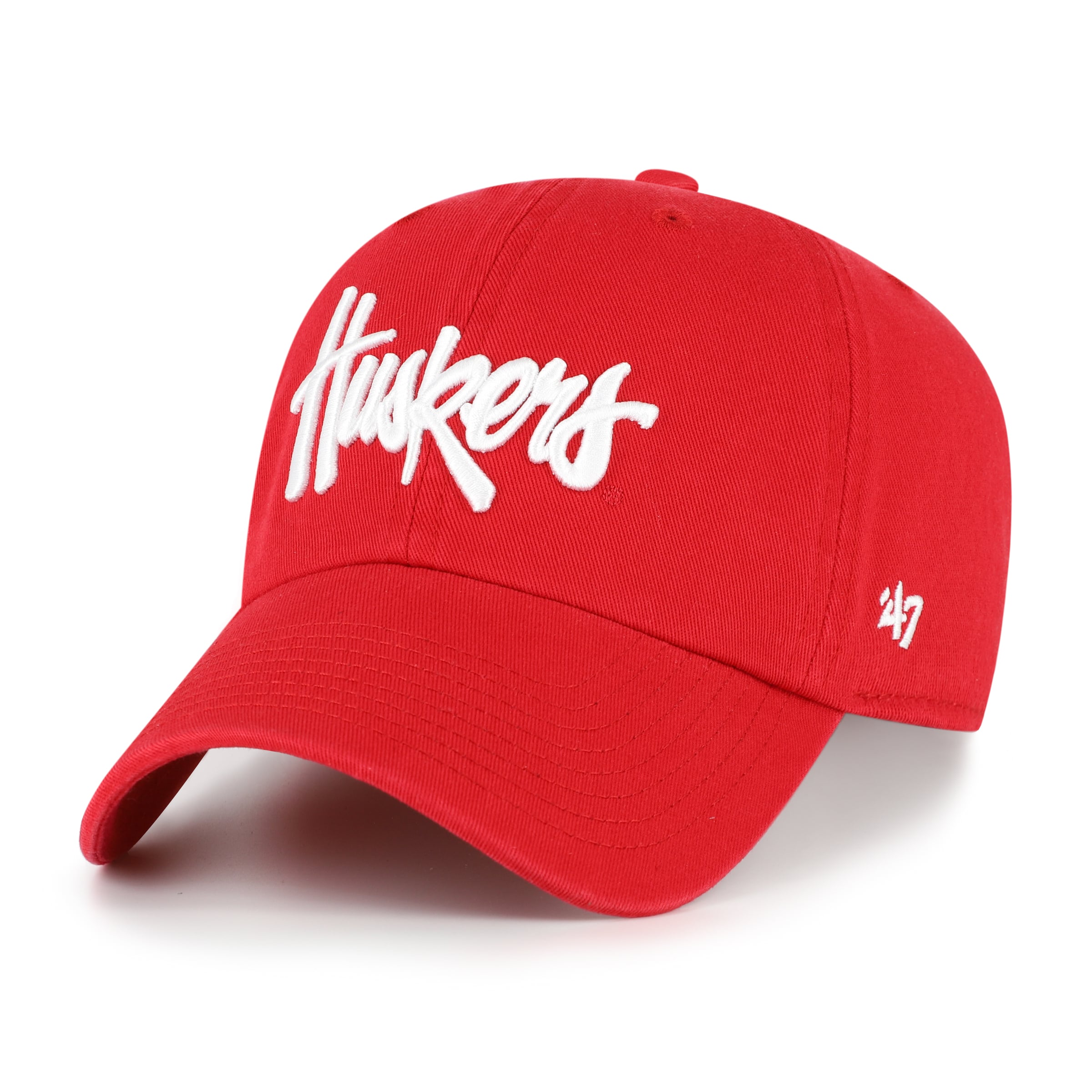 Unisex '47  Nebraska Huskers Red Clean Up Adjustable Hat