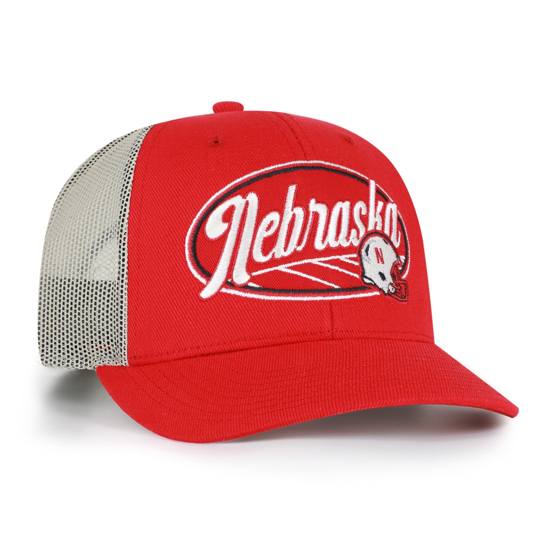Casquette trucker unisexe ajustable '47 Scarlet Nebraska Huskers Enfield