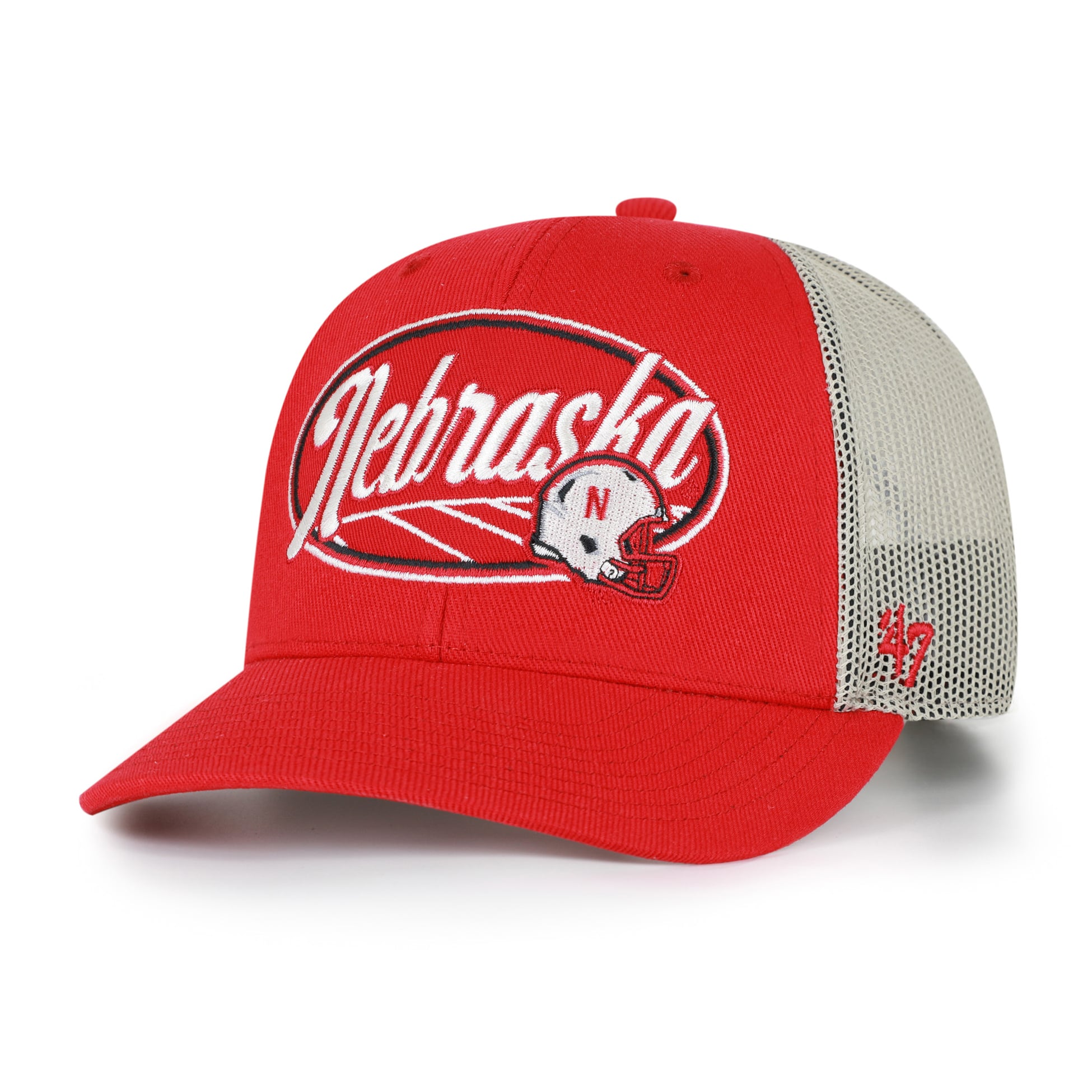 Casquette trucker unisexe ajustable '47 Scarlet Nebraska Huskers Enfield