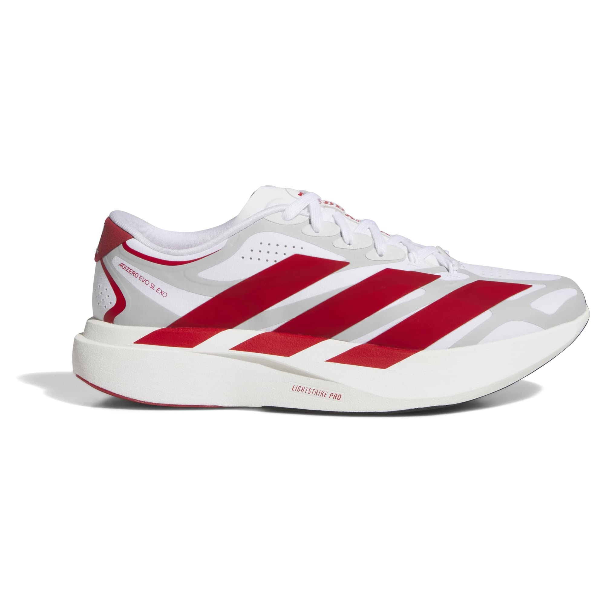 Unisex adidas White Nebraska Huskers Adizero EVO SL EXO Sneakers