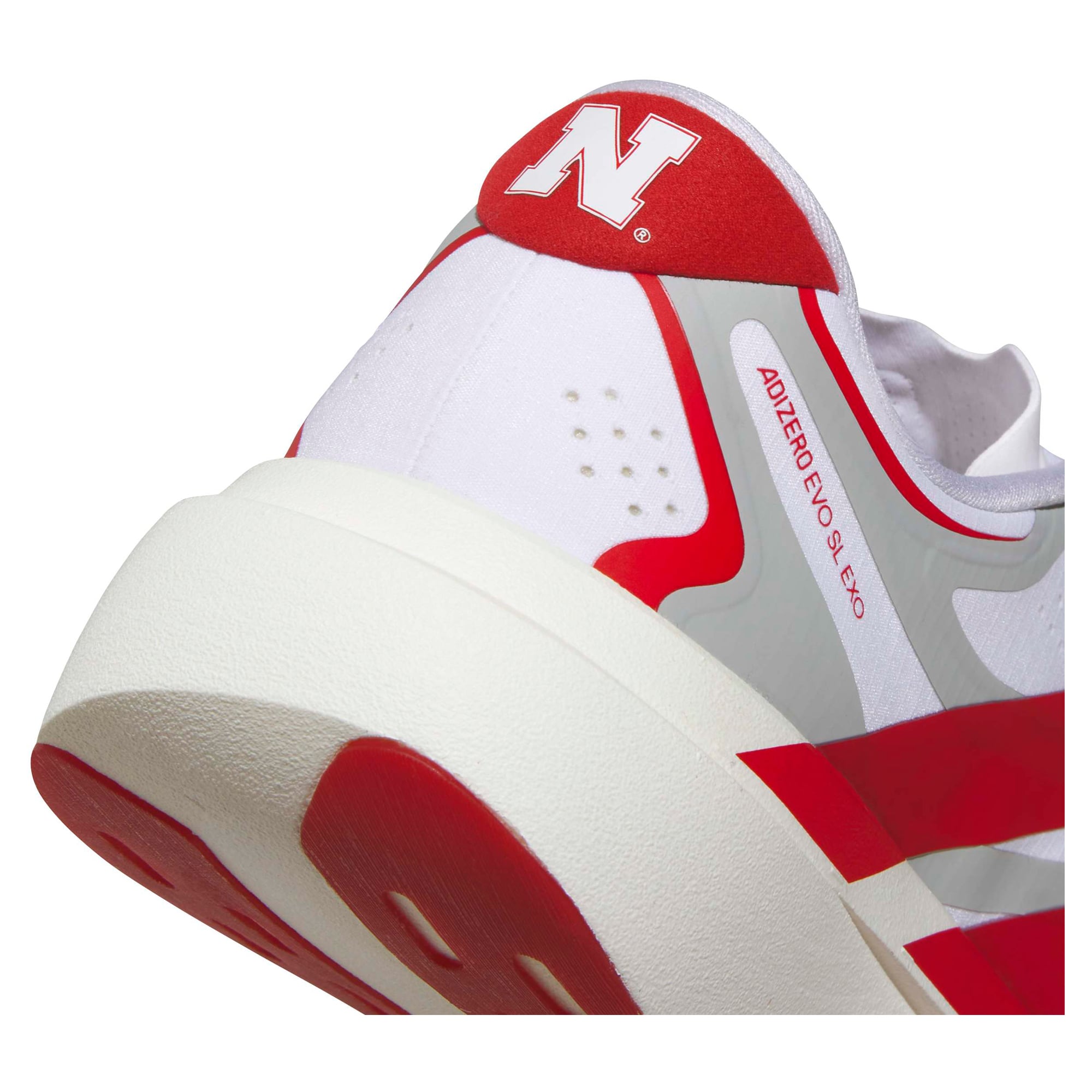 Unisex adidas White Nebraska Huskers Adizero EVO SL EXO Sneakers