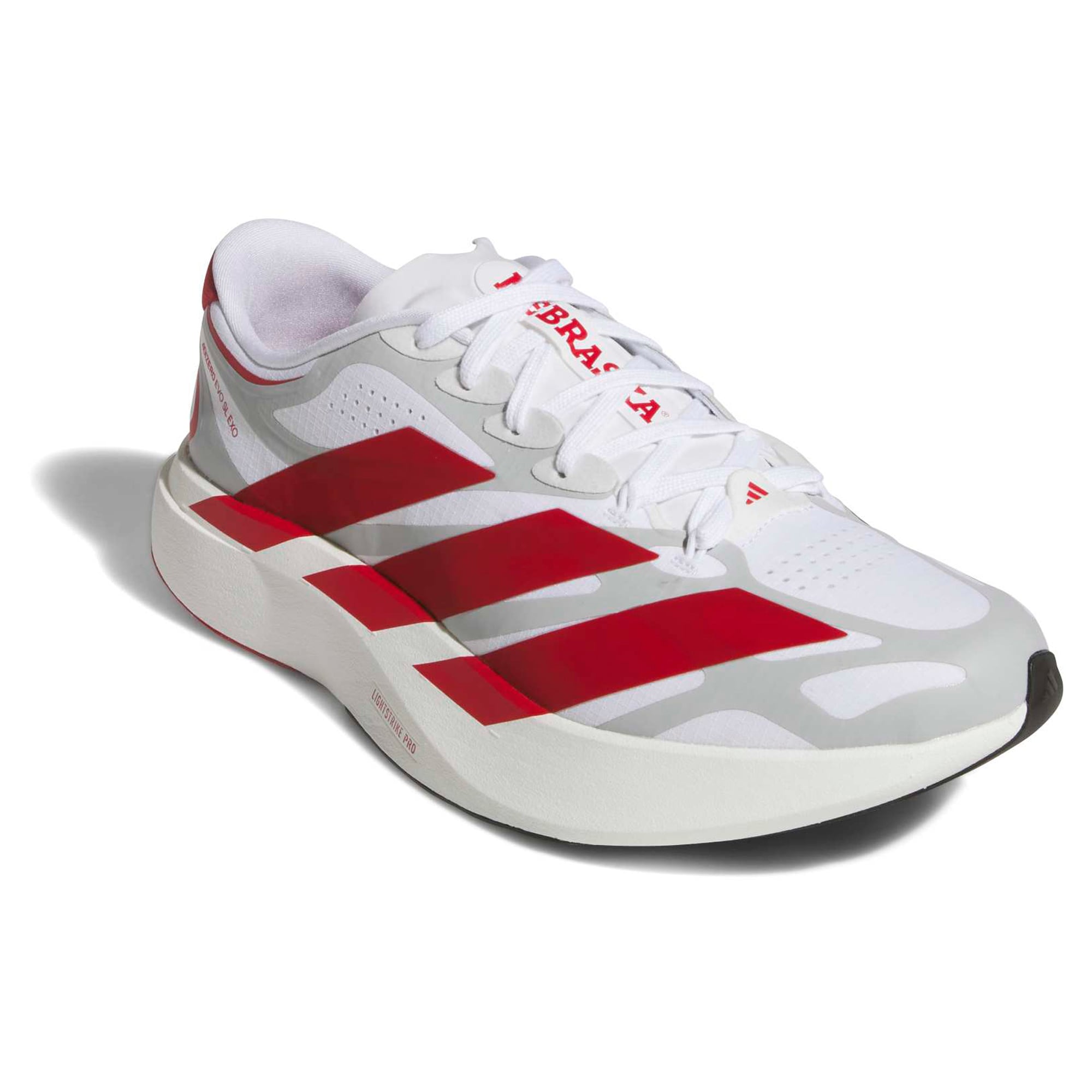 Unisex adidas White Nebraska Huskers Adizero EVO SL EXO Sneakers