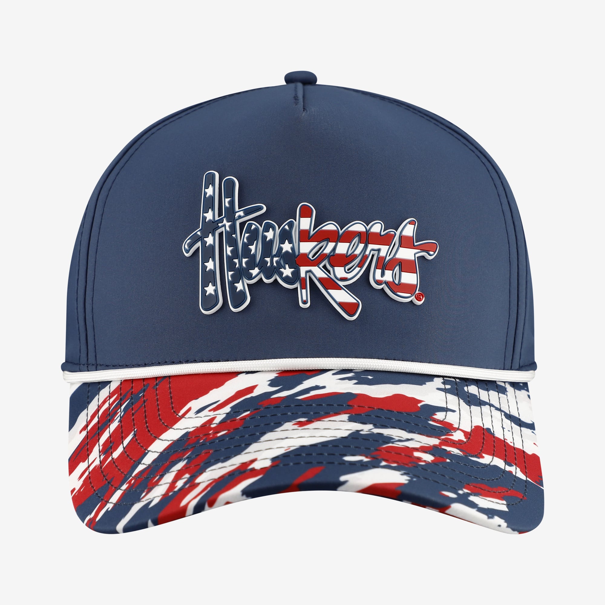 Casquette unisexe à cordon ajustable Bills, bleu marine, Nebraska Huskers, étoiles et rayures