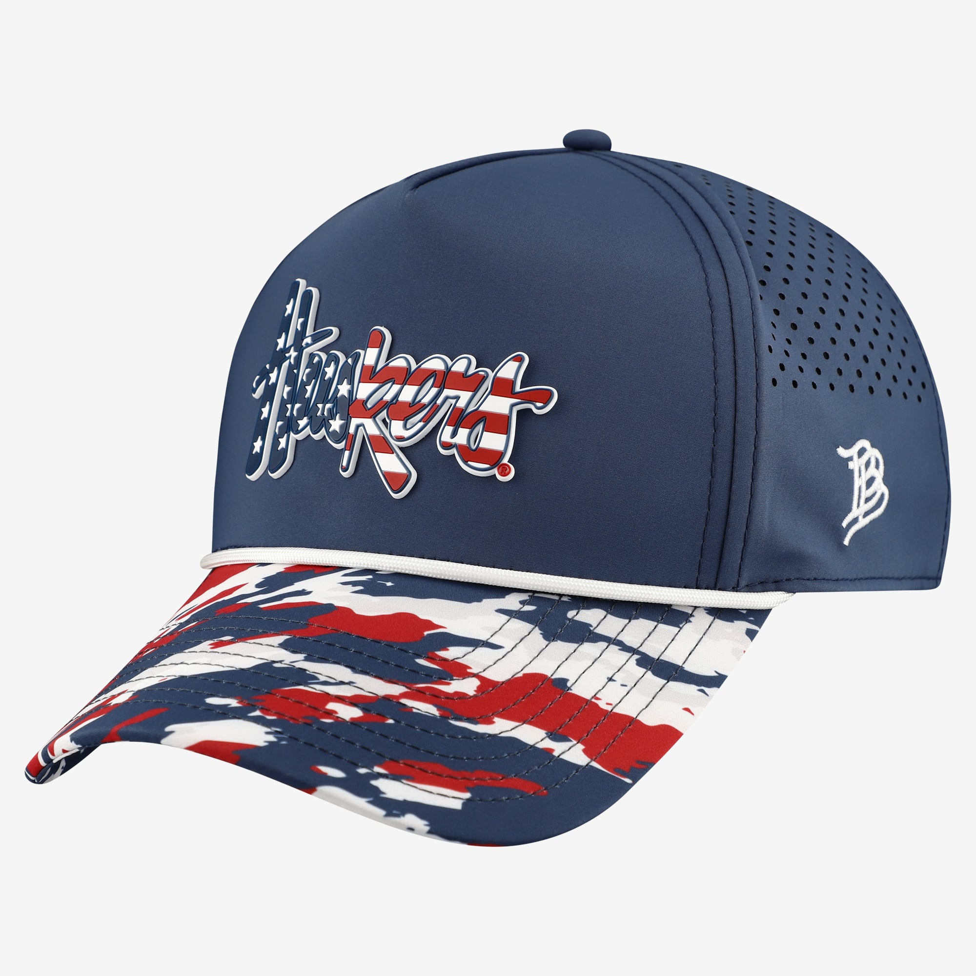 Casquette unisexe à cordon ajustable Bills, bleu marine, Nebraska Huskers, étoiles et rayures
