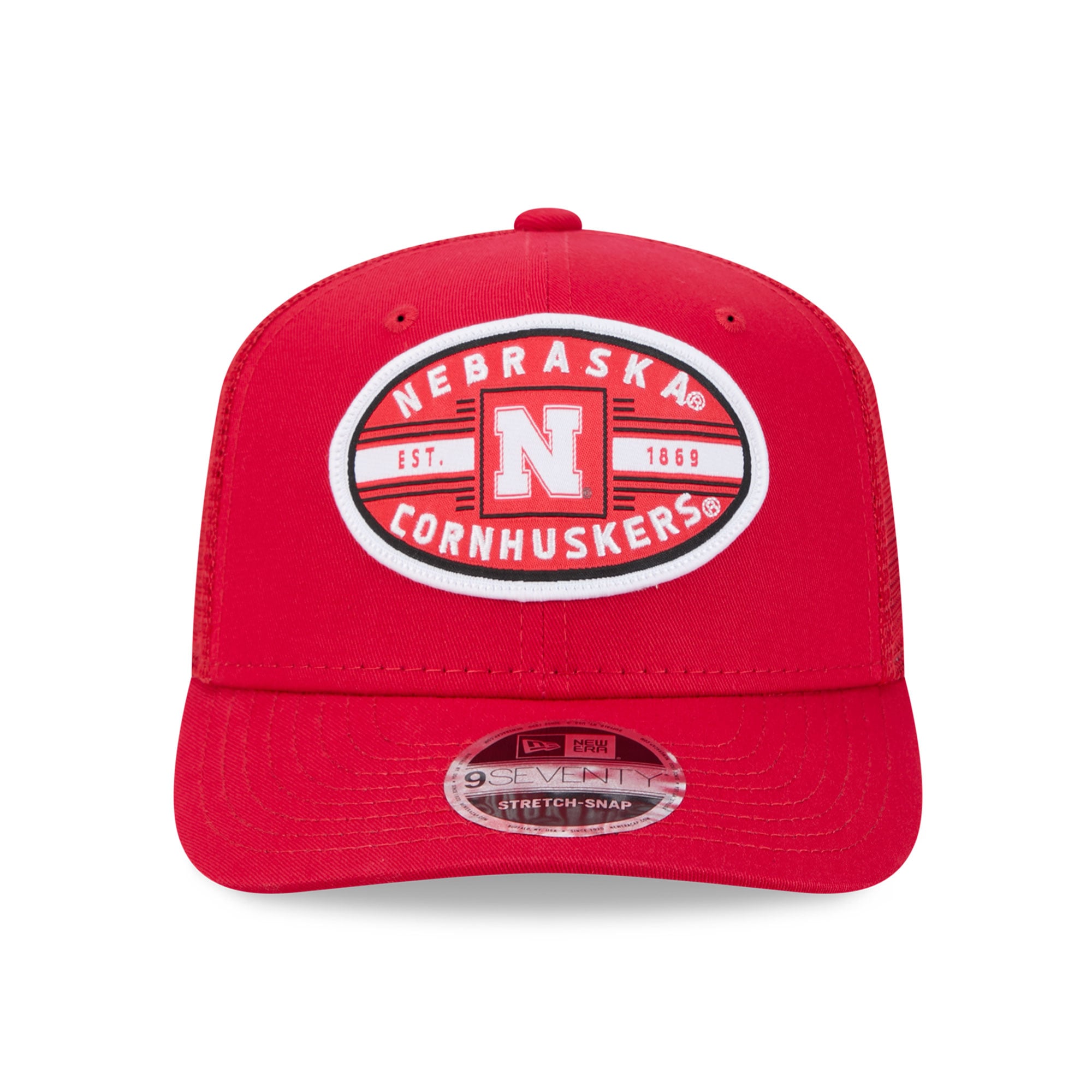 Casquette trucker unisexe New Era Scarlet Nebraska Huskers Inline Patch 9SEVENTY, ajustable