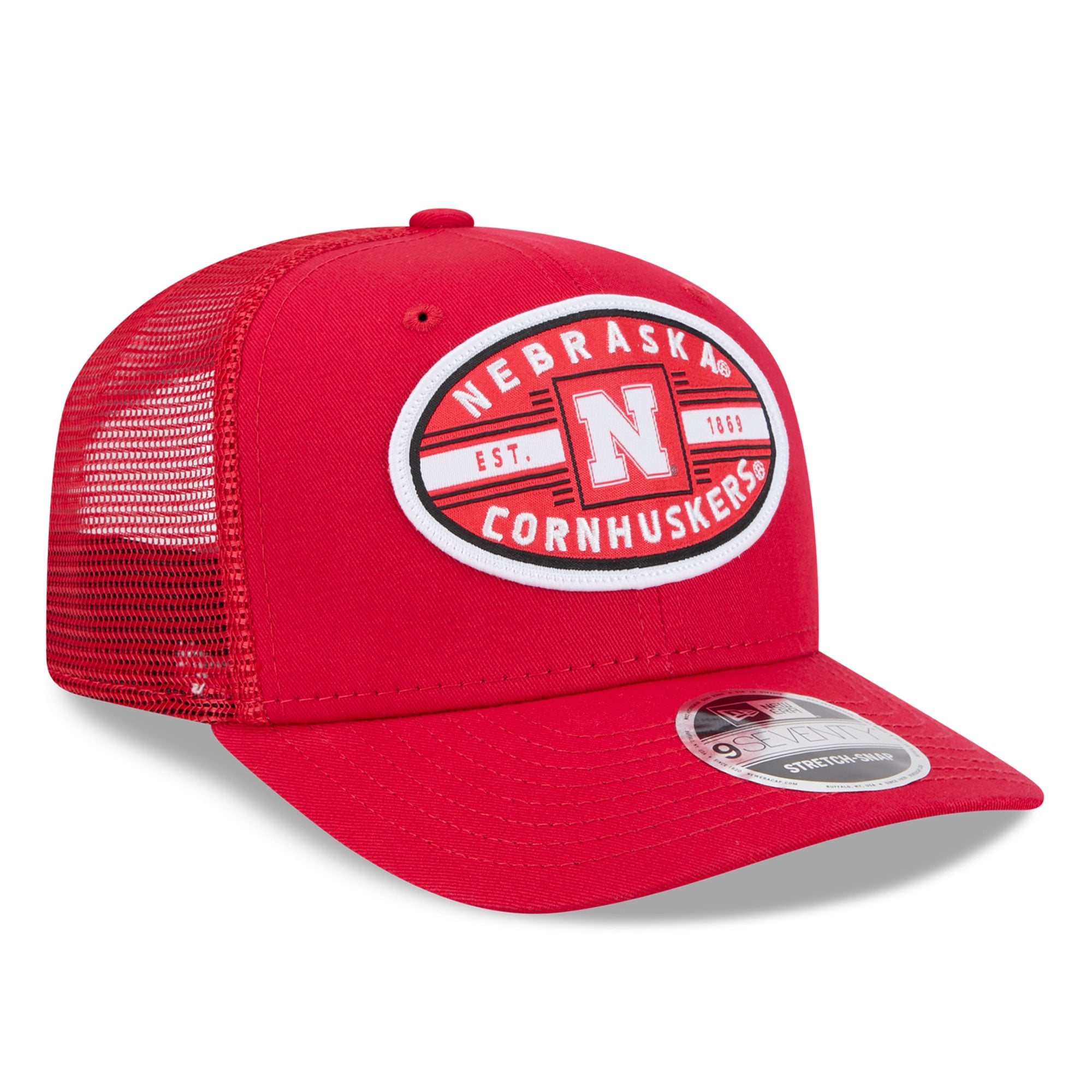 Casquette trucker unisexe New Era Scarlet Nebraska Huskers Inline Patch 9SEVENTY, ajustable