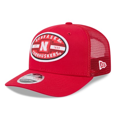  Nebraska Huskers New Era Unisex Inline Patch 9SEVENTY Trucker Adjustable Hat - Scarlet