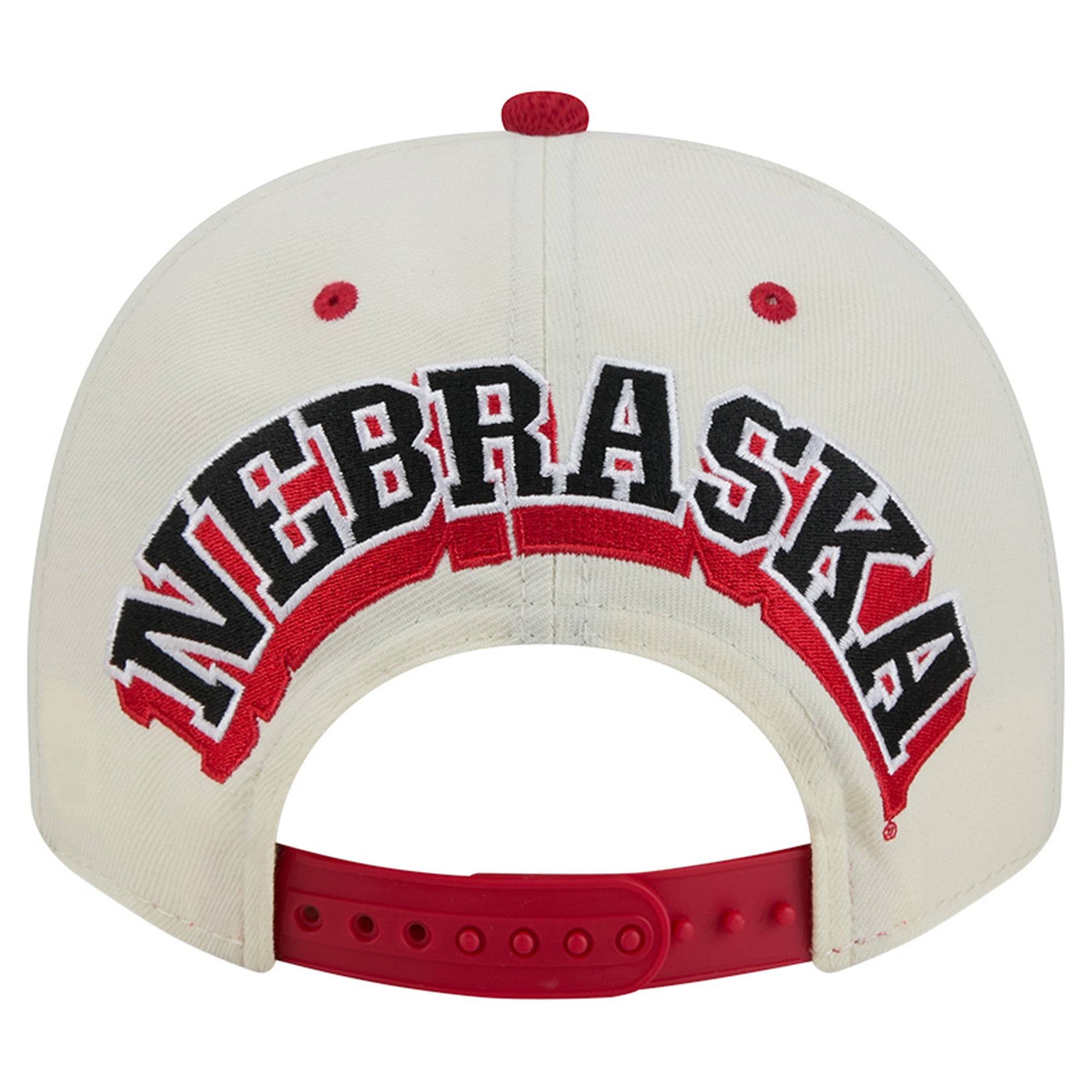 Unisex New Era White/Scarlet Nebraska Huskers A-Frame 9FIFTY Snapback Hat