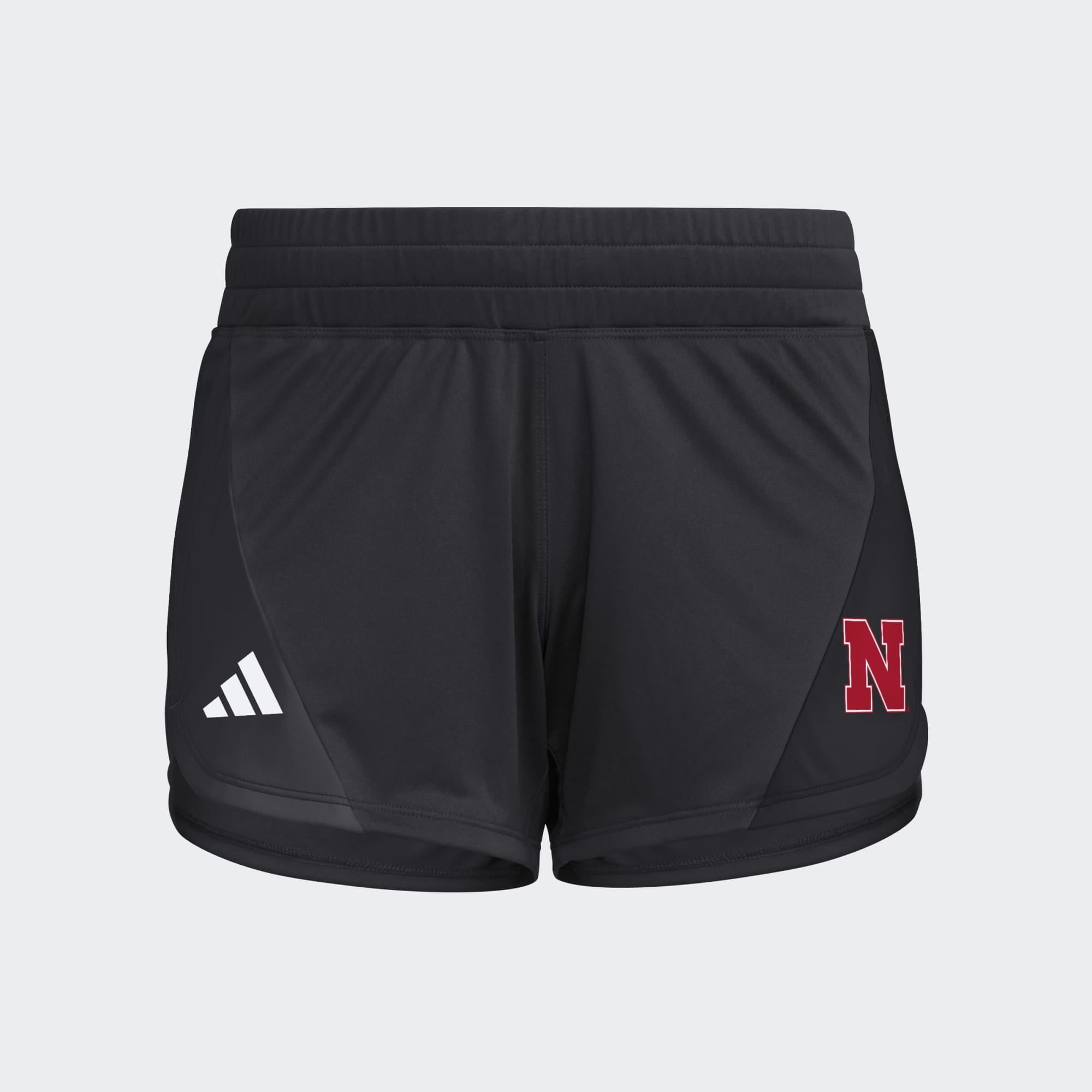 Women's adidas Black Nebraska Huskers D4T Woven Training Shorts