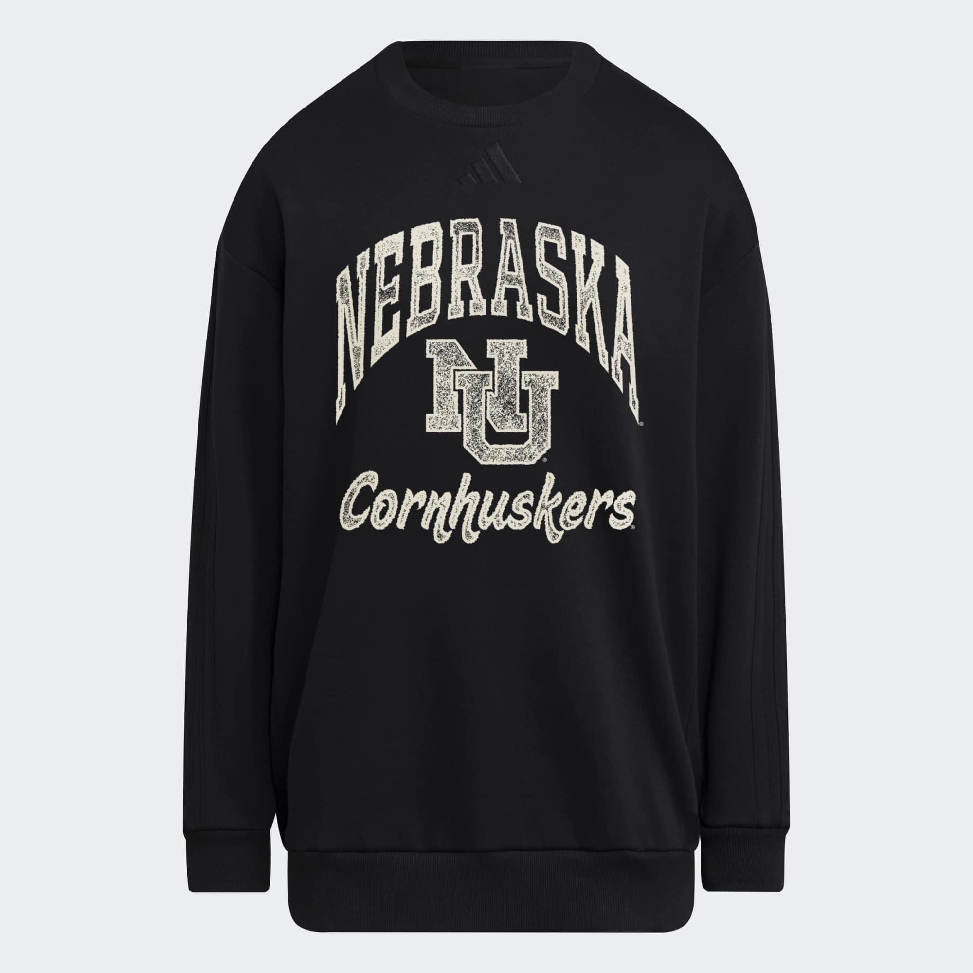 Women's adidas Black Nebraska Huskers Soft Lux Sweatshirt