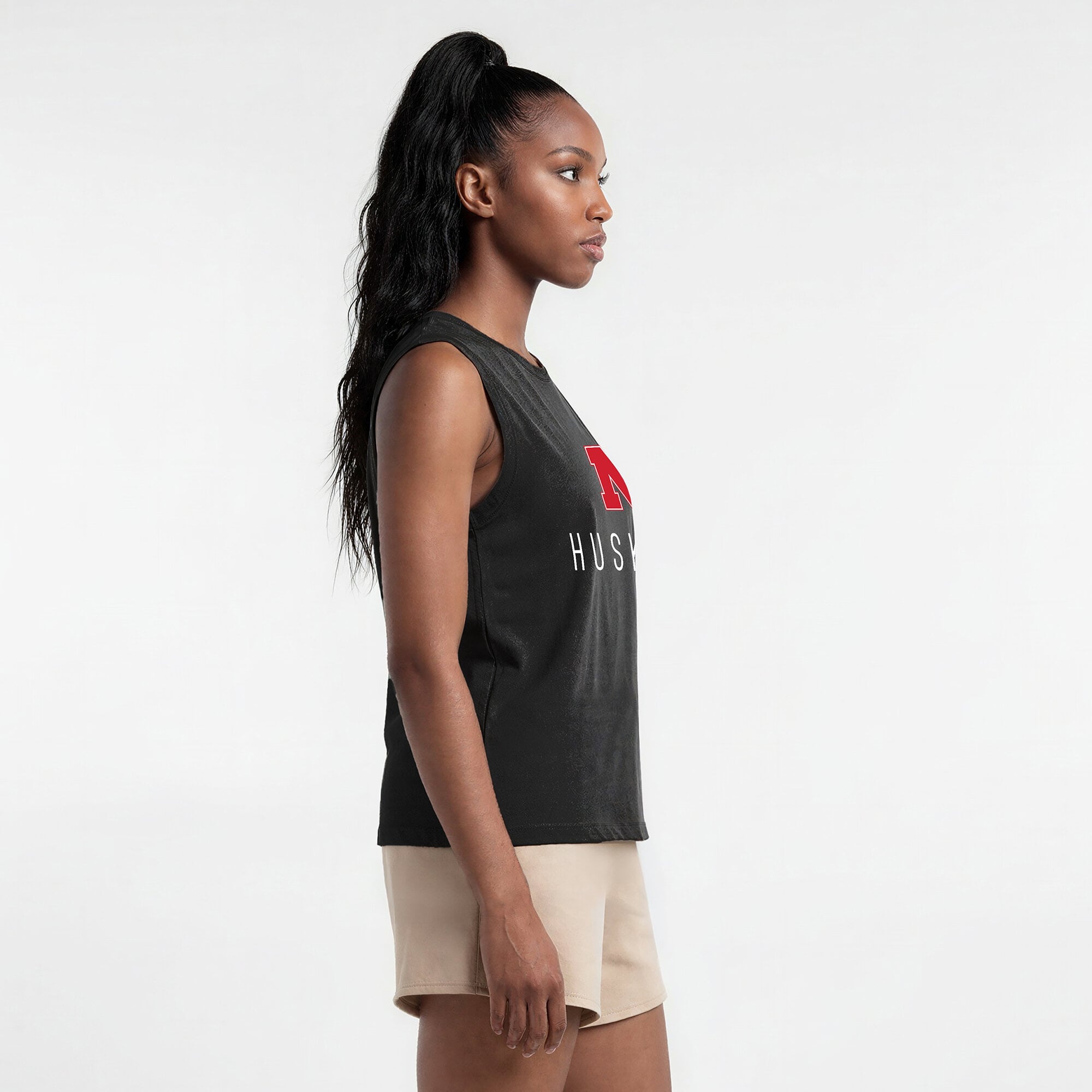 Débardeur noir Champion pour femmes Nebraska Huskers Lifestyle