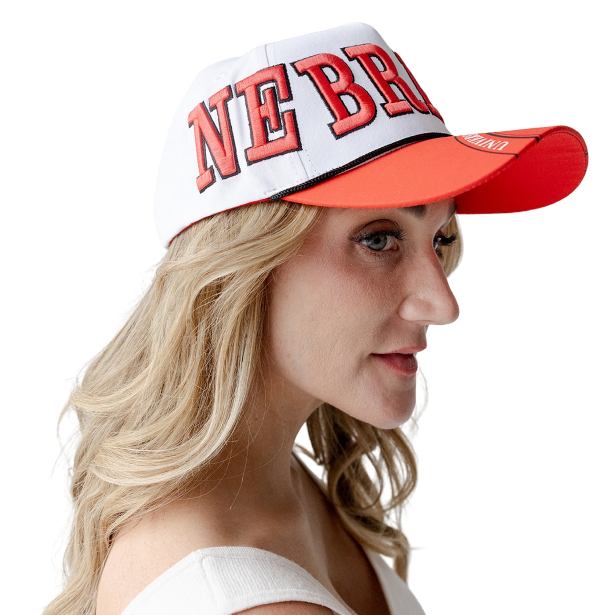 Women's Gameday Social  White/Scarlet Nebraska Huskers Five-Panel Rope Away Adjustable Hat