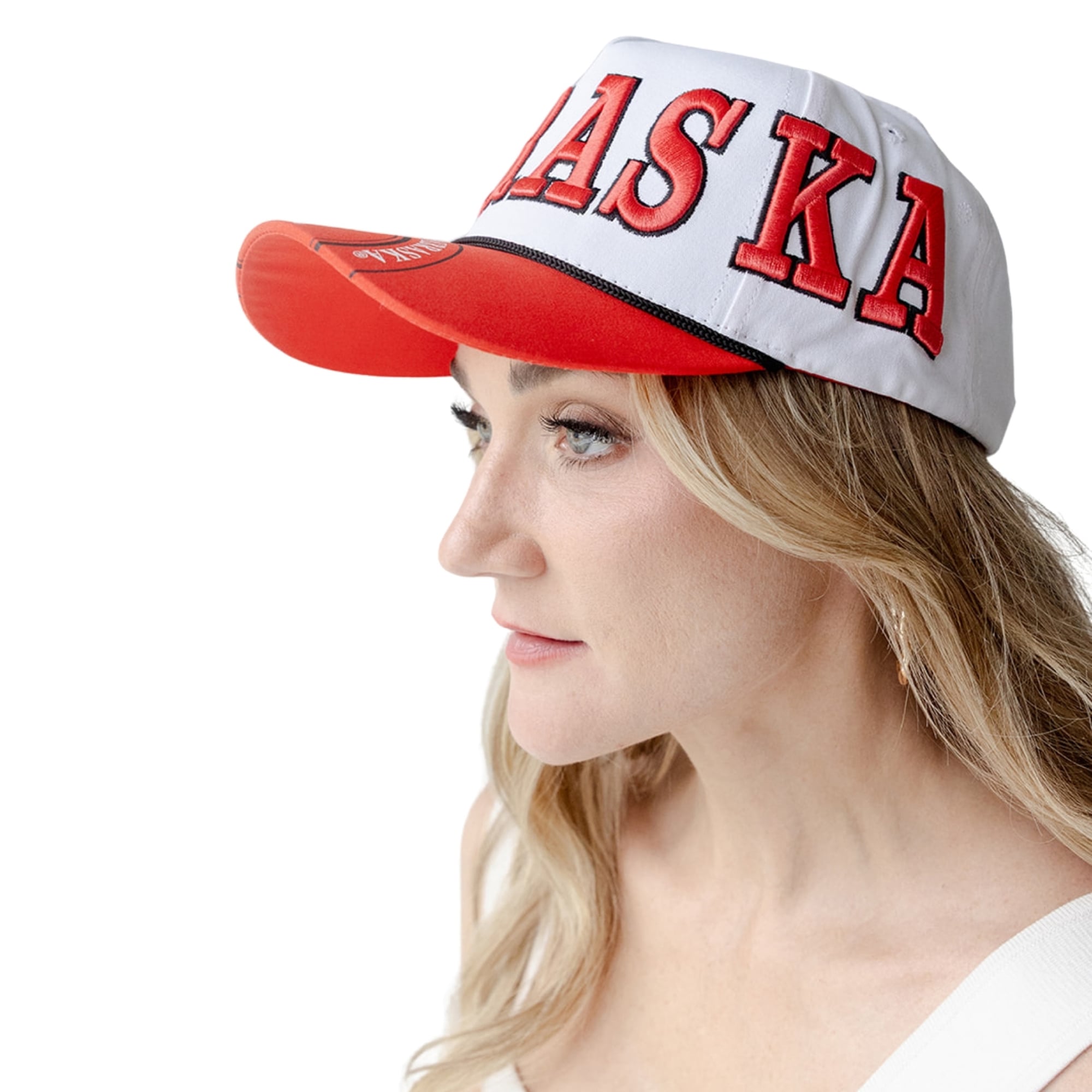 Women's Gameday Social  White/Scarlet Nebraska Huskers Five-Panel Rope Away Adjustable Hat