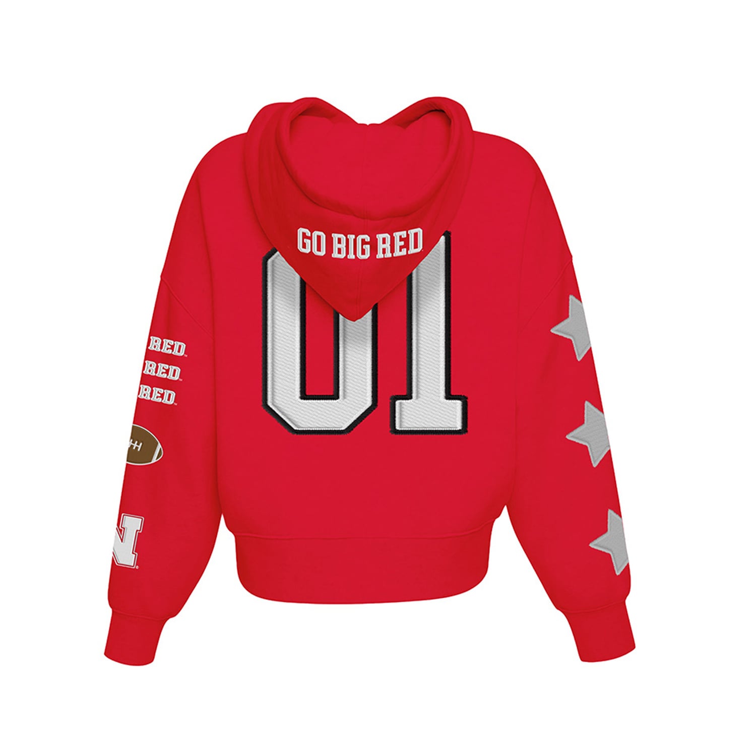 Women's Hype and Vice  Scarlet Nebraska Huskers Cropped Spirit Hoodie