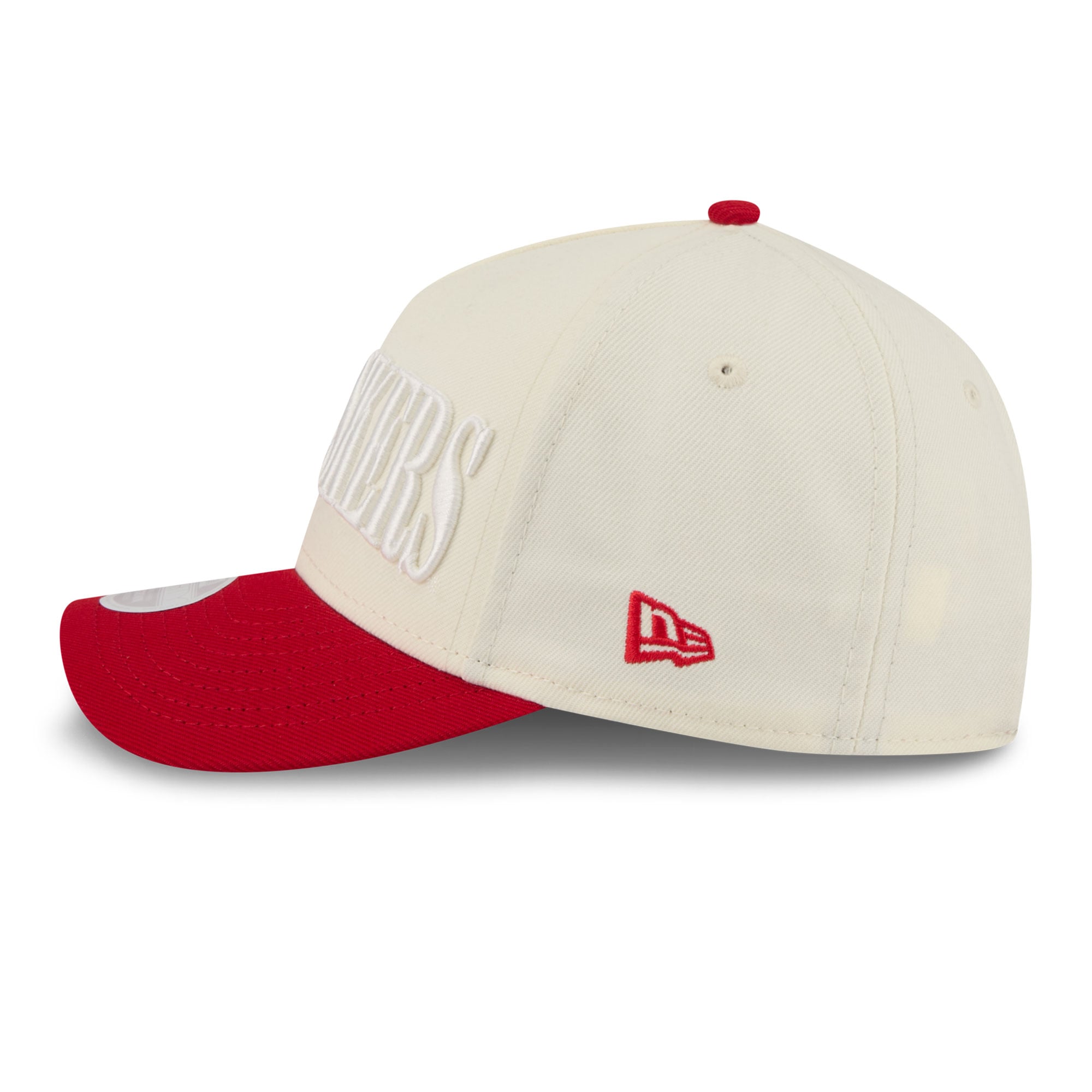 Casquette ajustable New Era 9FORTY A-Frame blanche et écarlate pour femme, Nebraska Huskers.