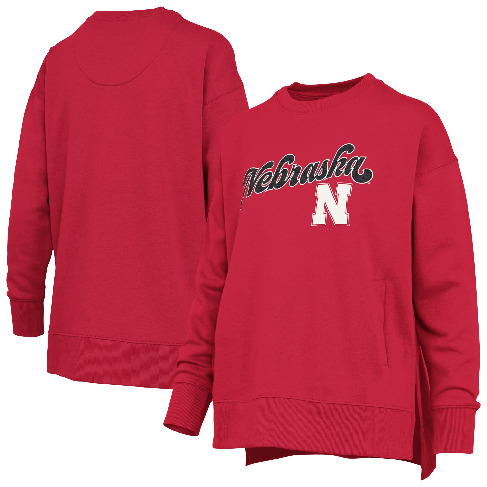 Nebraska Script Women's Pressbox Scarlet Nebraska Huskers Bonanza Chenille Harper ...
