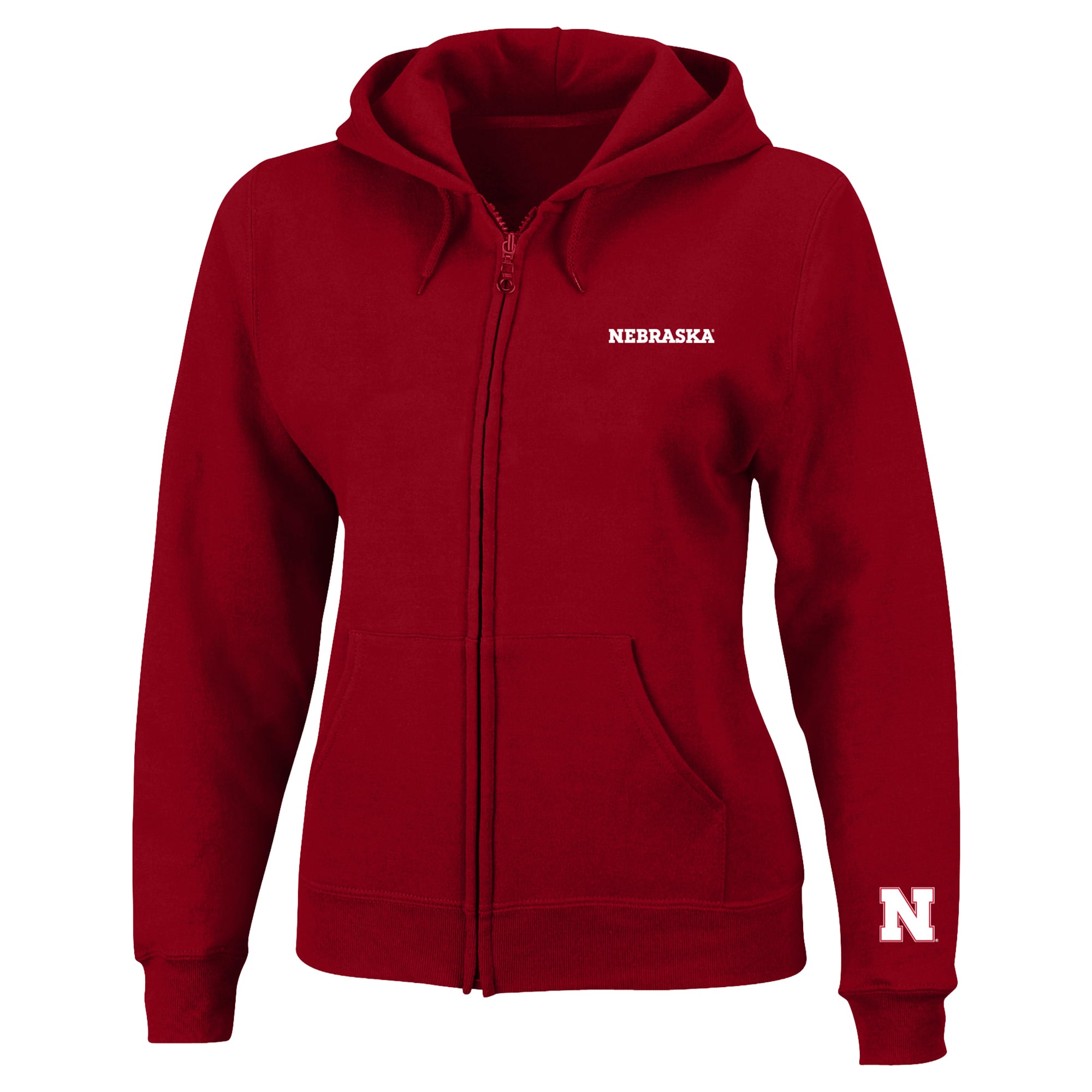 Women's Profile  Scarlet Nebraska Huskers Plus Full-Zip Hooded Jacket