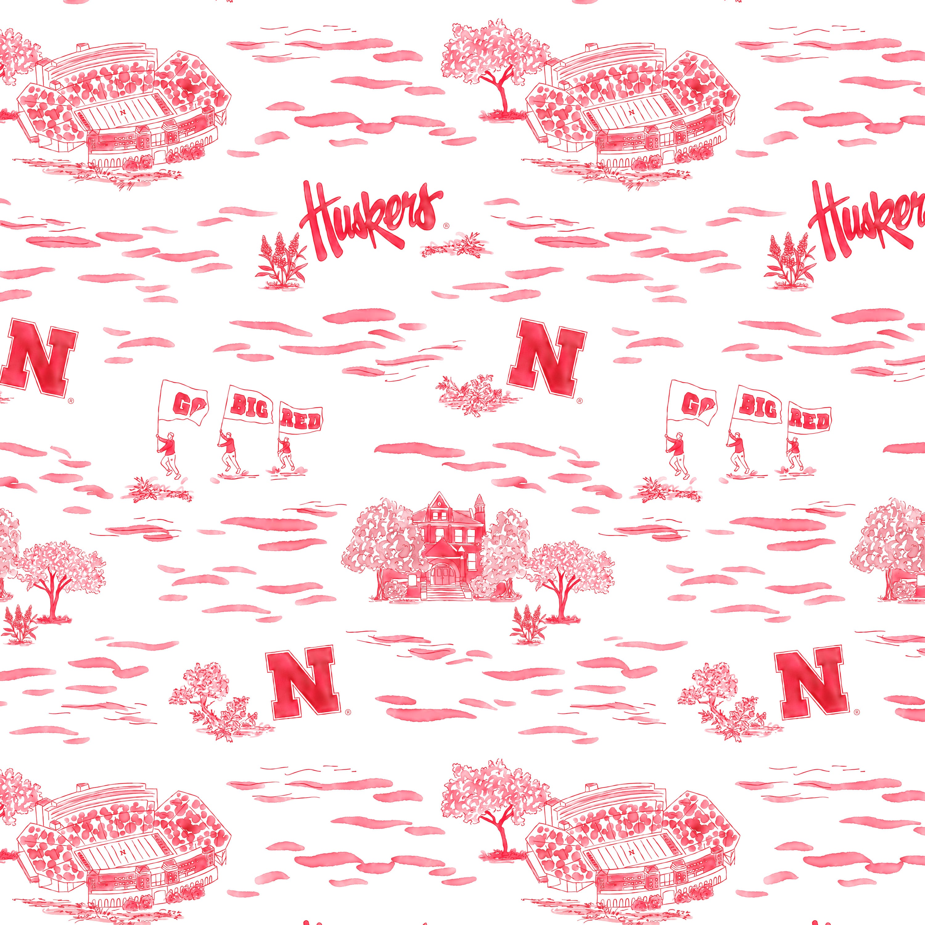 Women's Smith & Quinn White Nebraska Huskers Toile Molly Skort