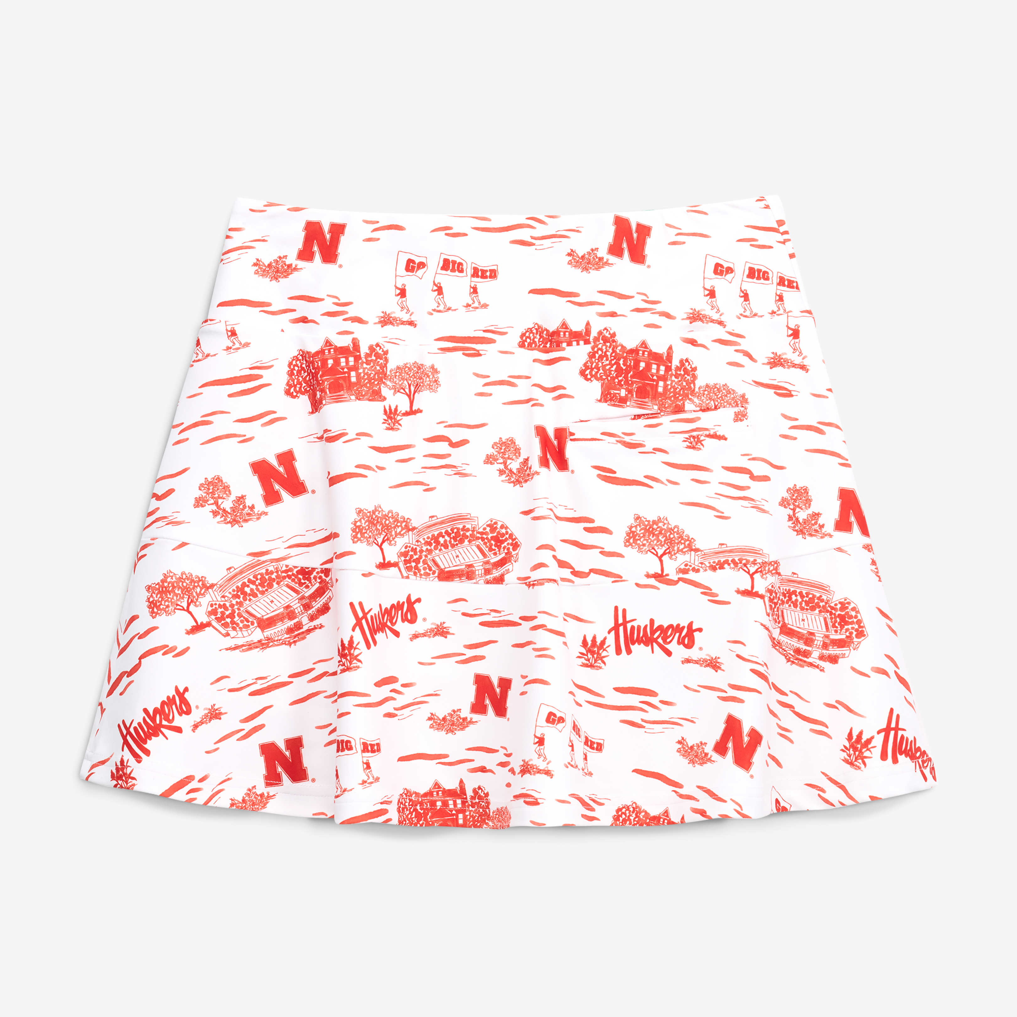 Women's Smith & Quinn White Nebraska Huskers Toile Molly Skort