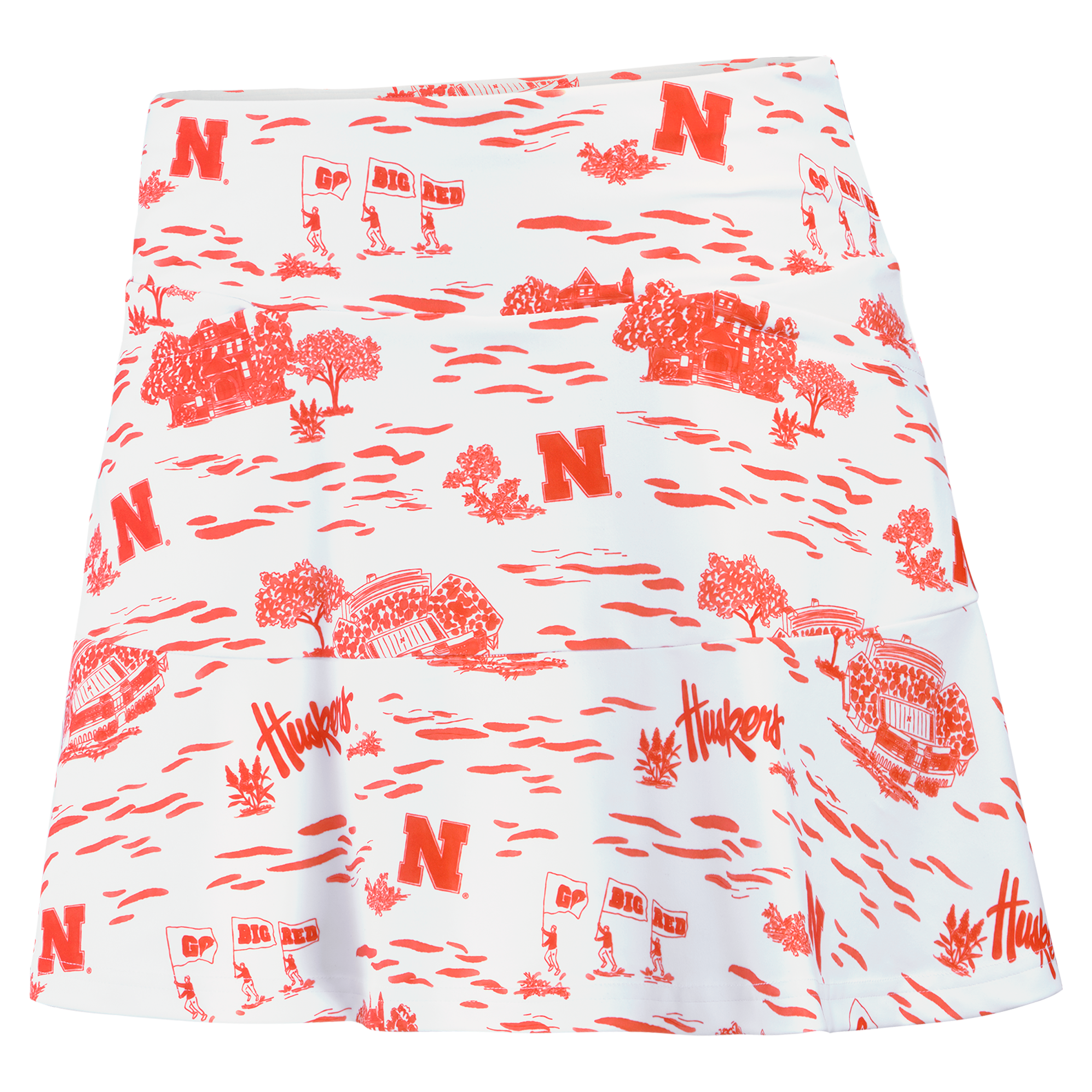 Women's Smith & Quinn White Nebraska Huskers Toile Molly Skort