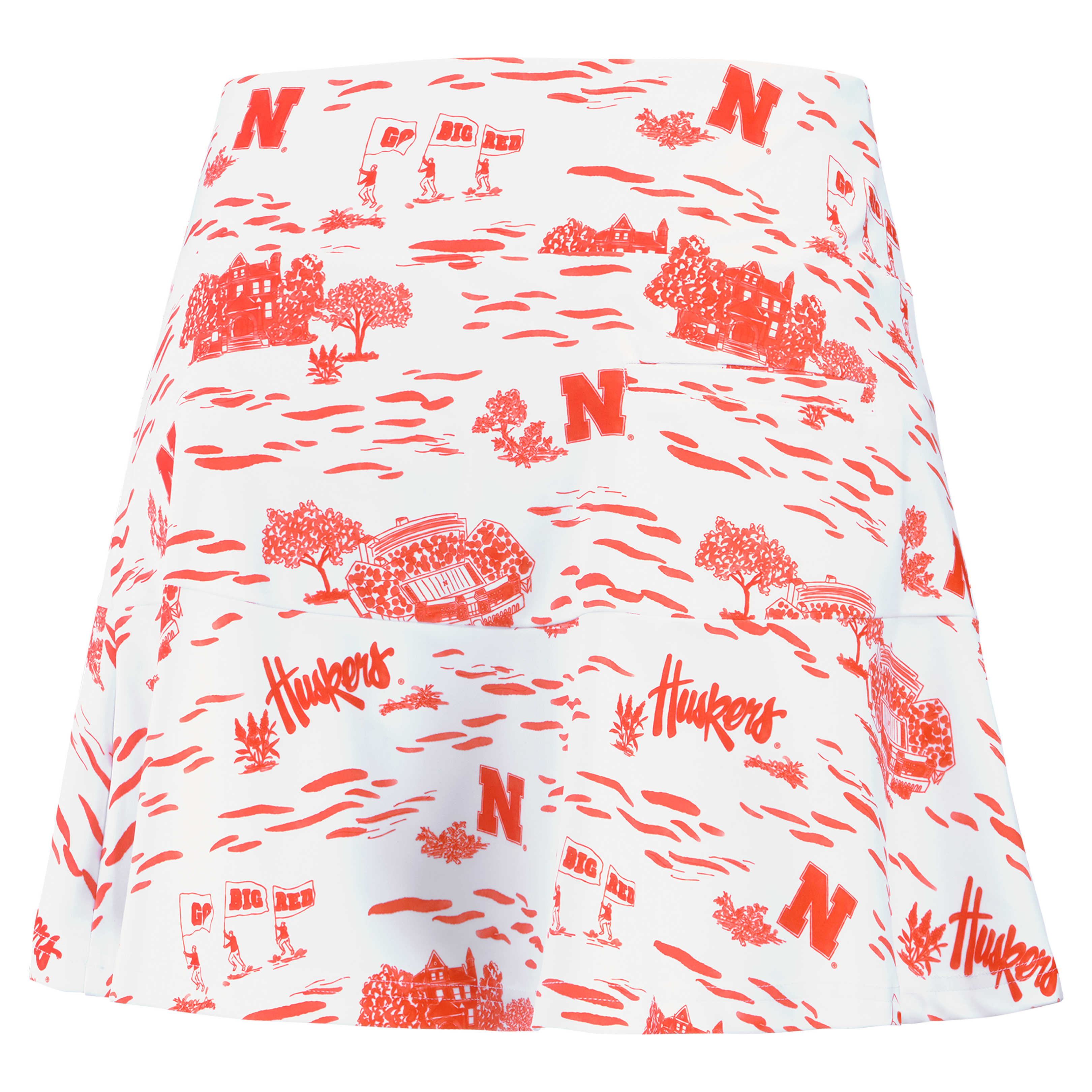 Women's Smith & Quinn White Nebraska Huskers Toile Molly Skort