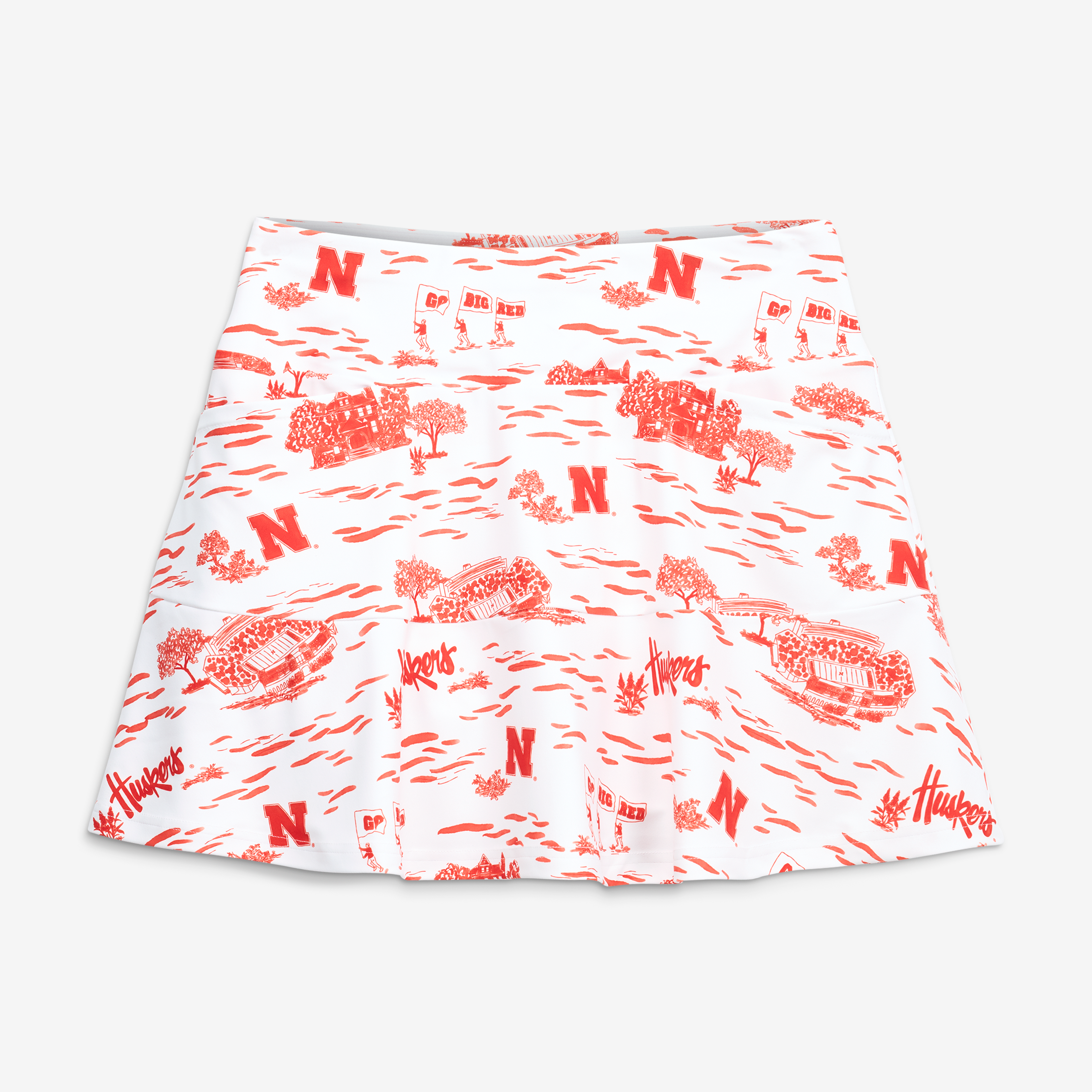 Women's Smith & Quinn White Nebraska Huskers Toile Molly Skort