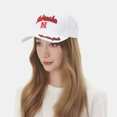 Nebraska Huskers ZooZatz Women's Sweet Spirit A-Frame Adjustable Hat - White