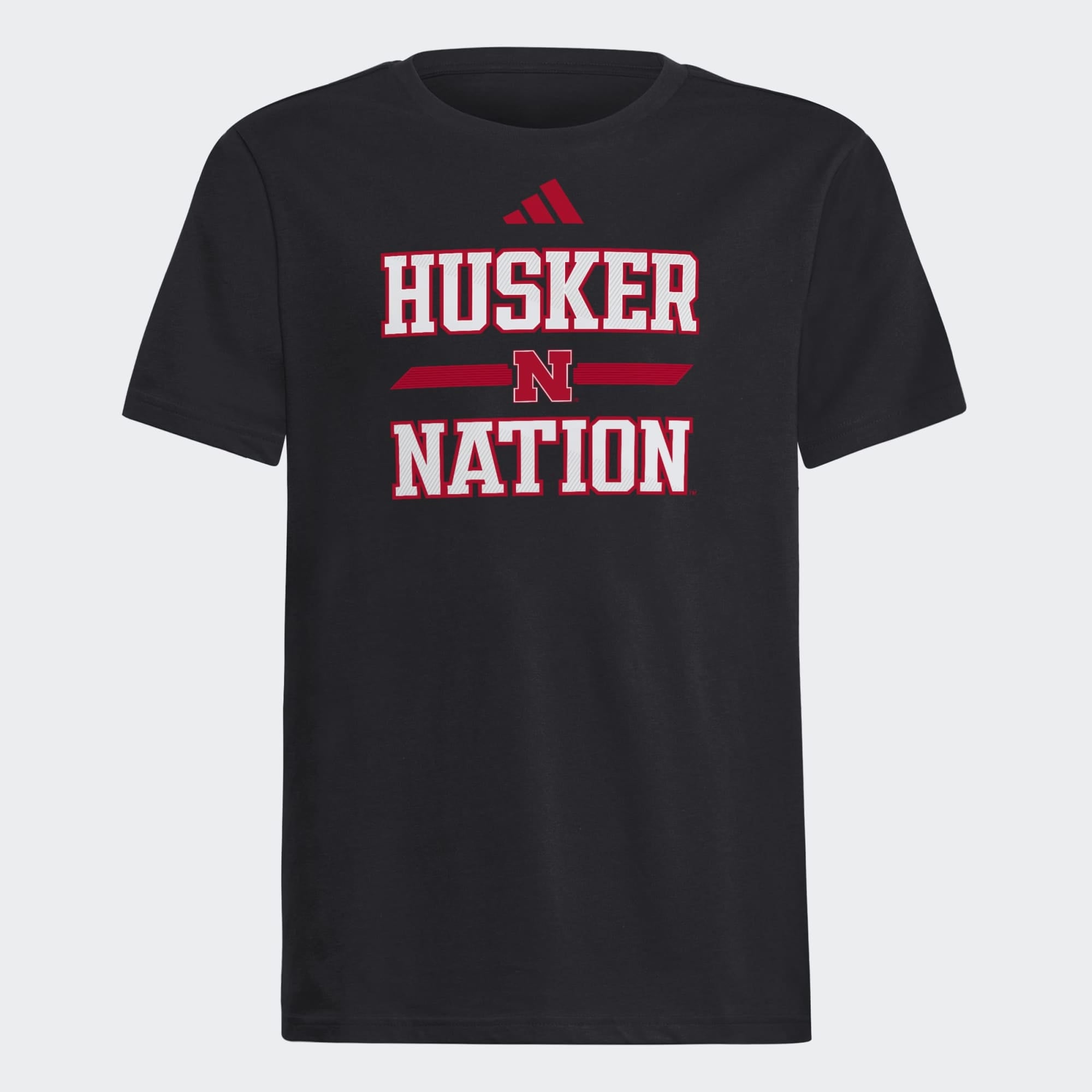 Youth adidas Black Nebraska Huskers Our Red Burns Brighter T-Shirt