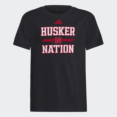 Nebraska Huskers adidas Youth Our Red Burns Brighter T-Shirt - Black