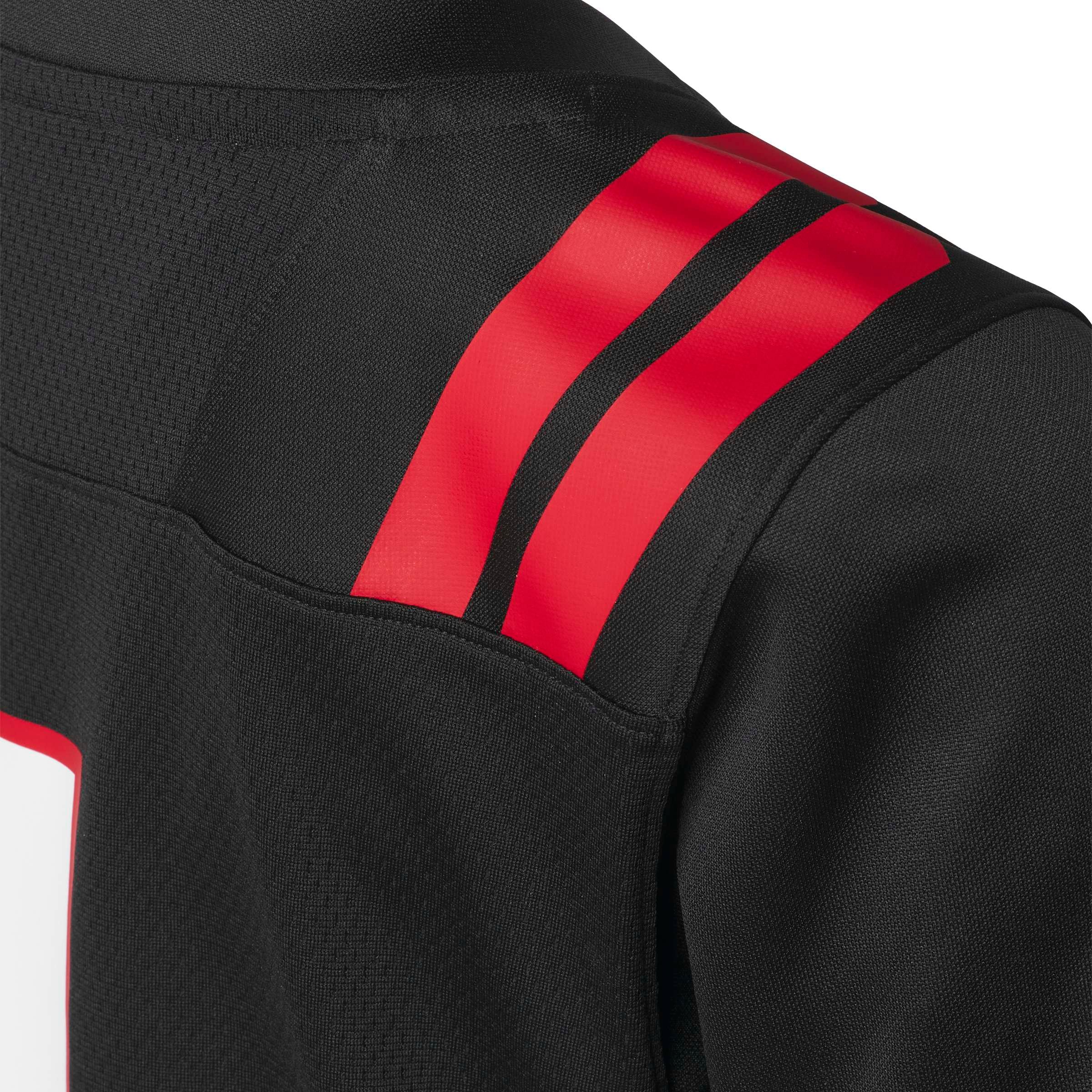 Youth adidas #1 Black Nebraska Huskers Our Red Burns Brighter Strategy Football Jersey