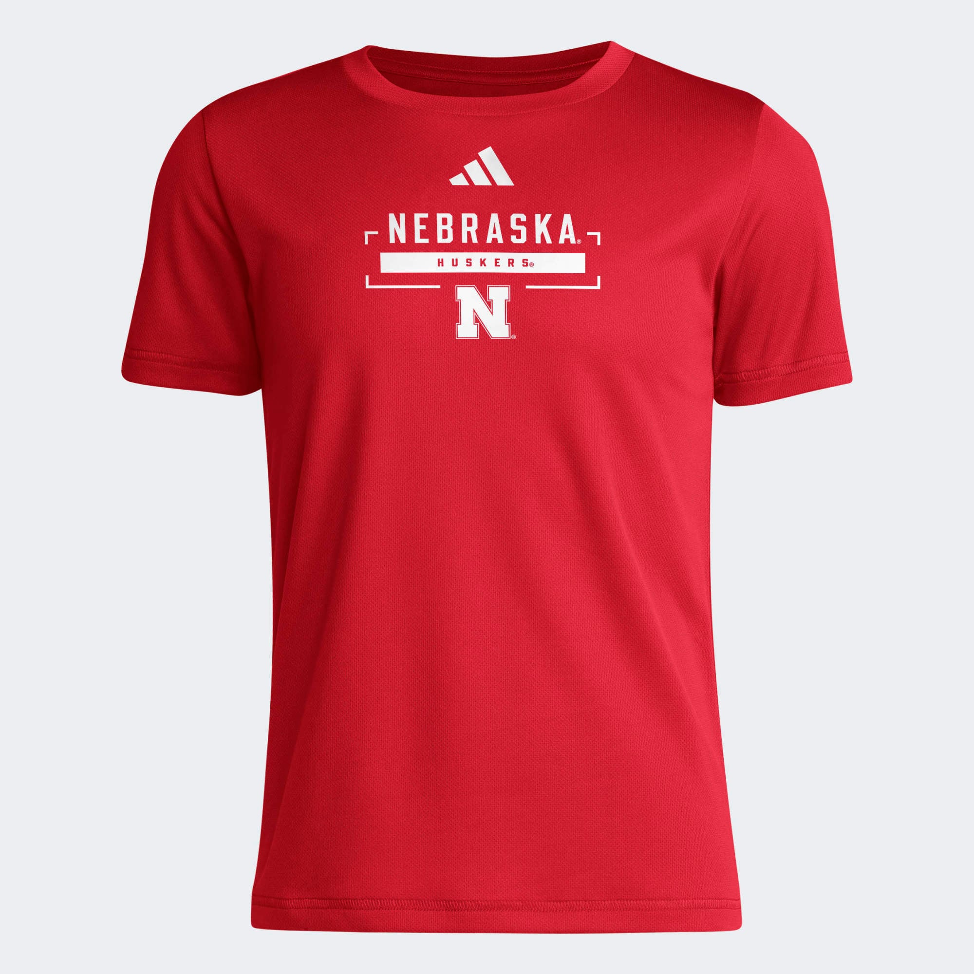 T-shirt d'avant-match adidas Scarlet Nebraska Huskers AEROREADY pour jeunes