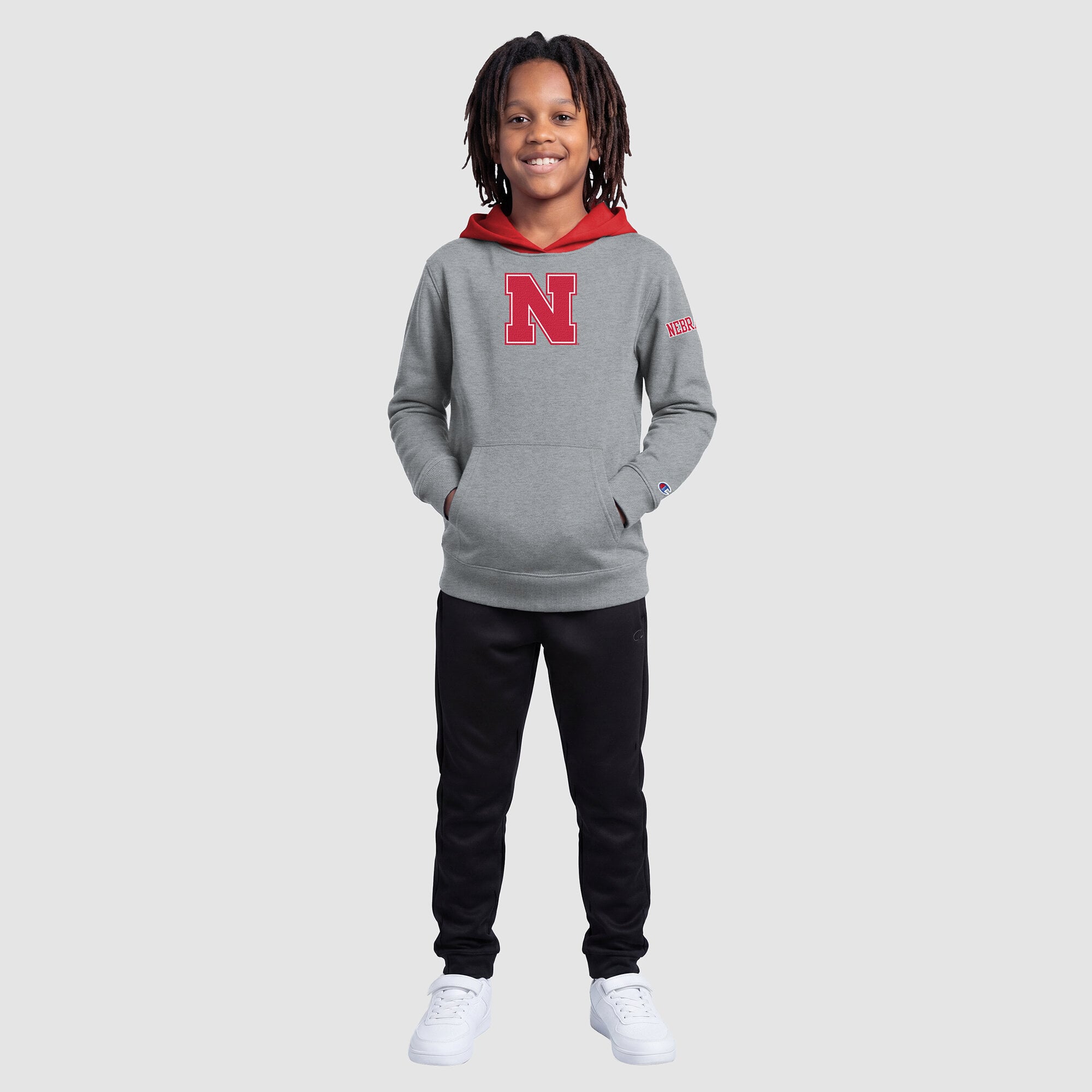 Youth Champion Scarlet Nebraska Huskers Fleece Hoodie