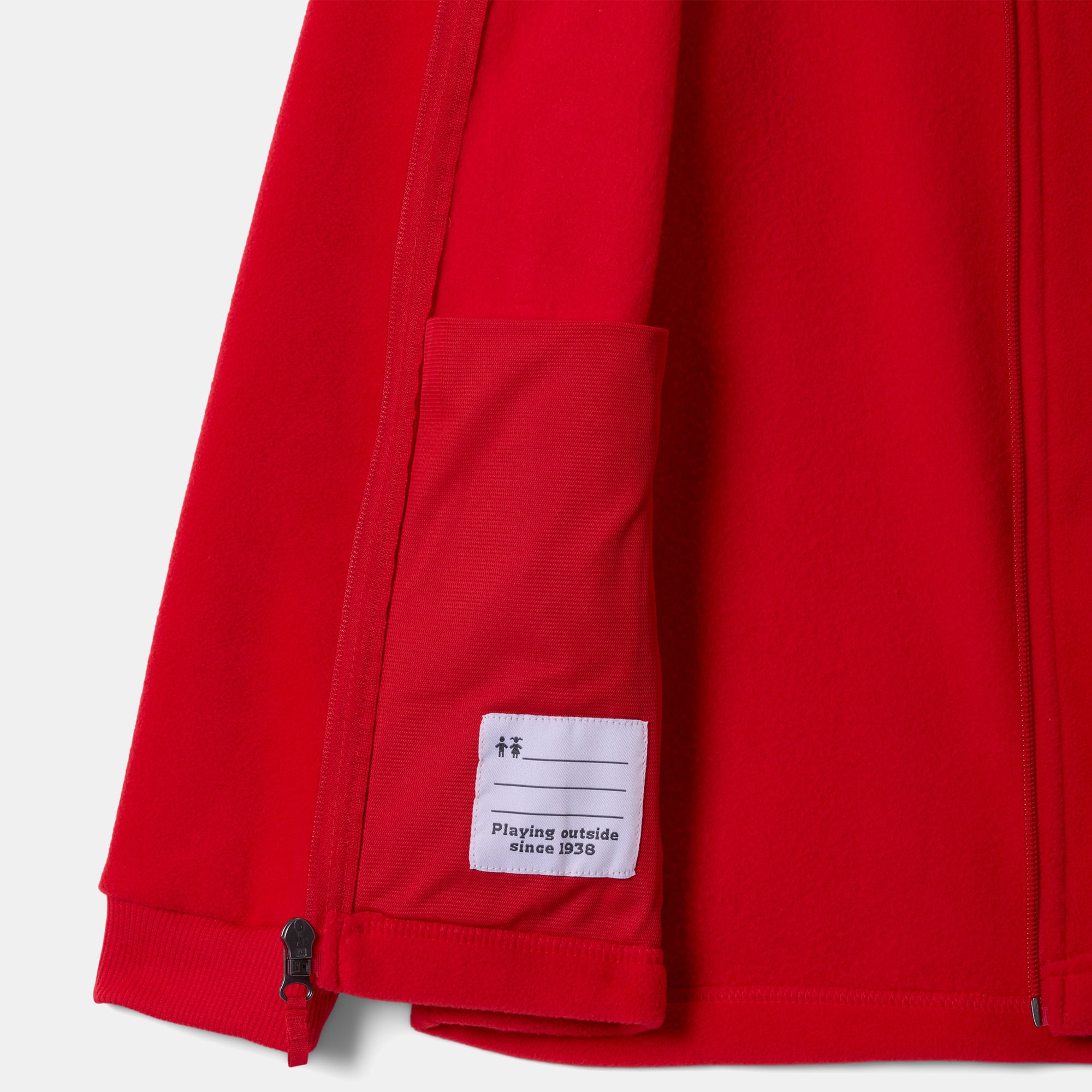 Sweat à capuche zippé en polaire Columbia Scarlet Nebraska Huskers pour jeunes