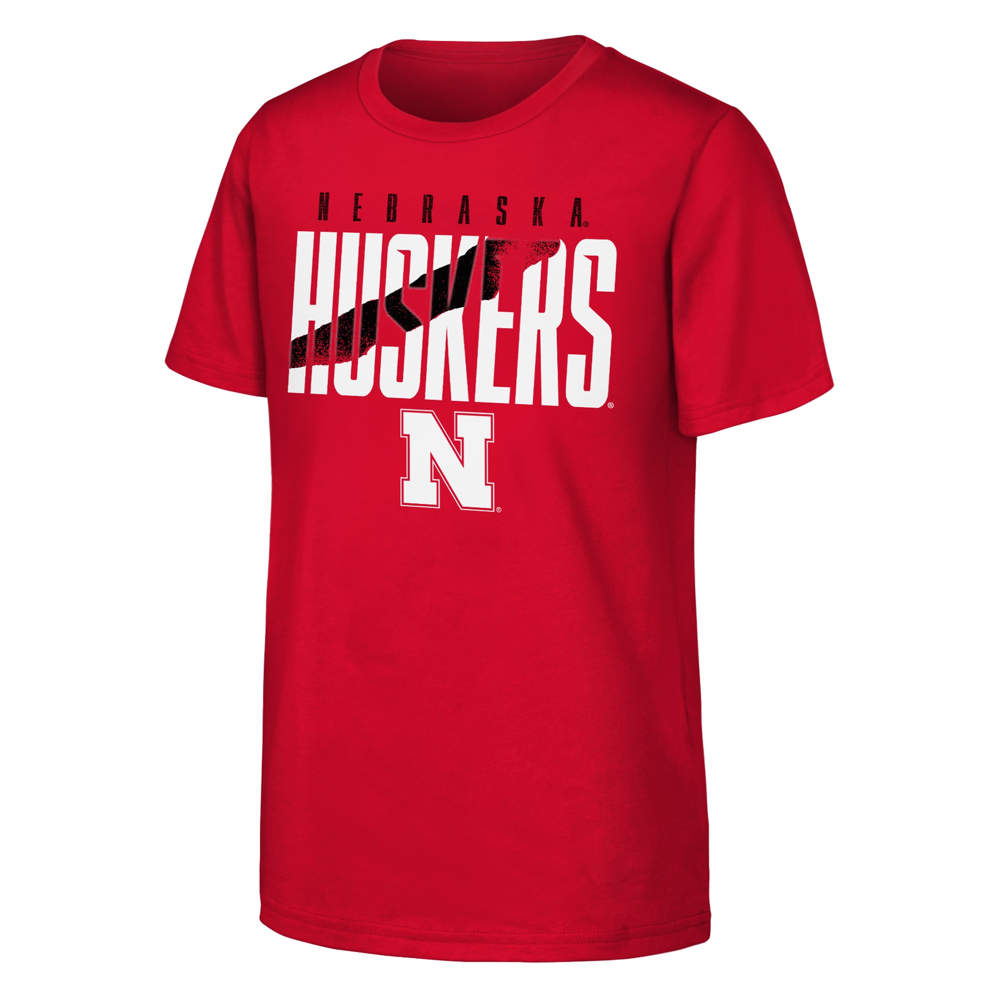 T-shirt à découpes Outerstuff Scarlet Nebraska Huskers pour jeunes