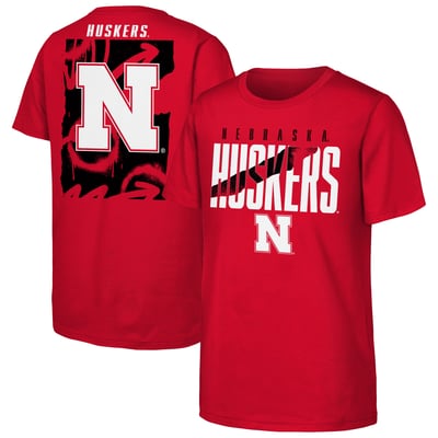  Nebraska Huskers Outerstuff Youth Cut Through T-Shirt - Scarlet