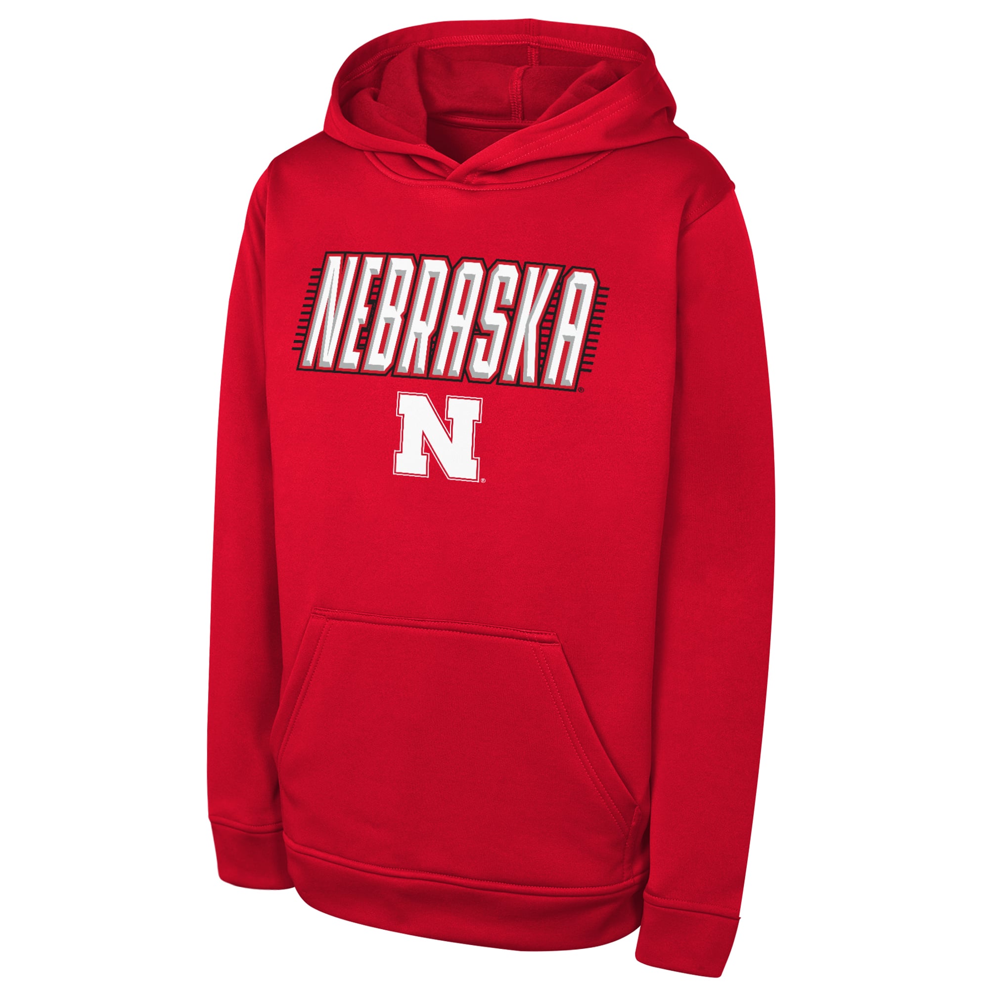 Sweat à capuche Youth Outerstuff Scarlet Nebraska Huskers Sack Party Performance
