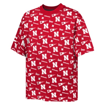 Nebraska Huskers Outerstuff Youth Scramble All Over Print T-Shirt - Scarlet
