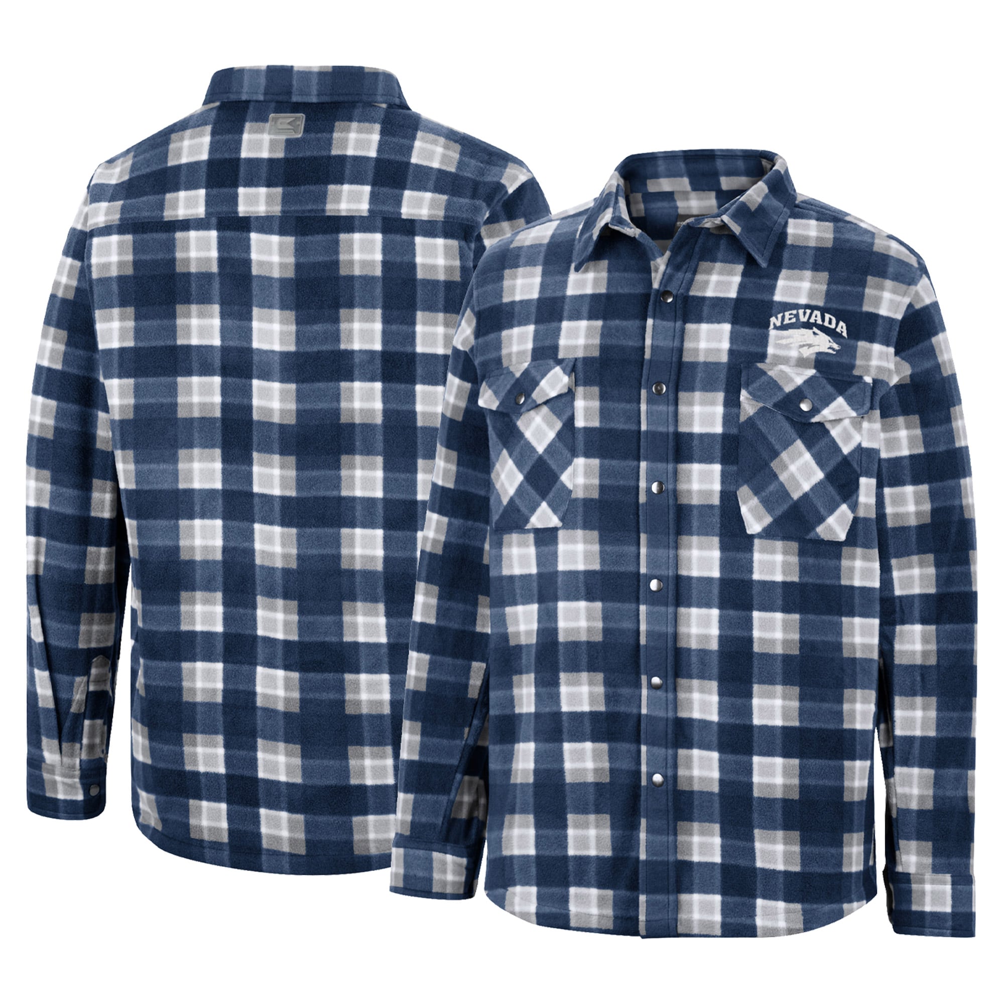 Men's Colosseum Navy Nevada Wolf Pack Ellis Full-Snap Jacket