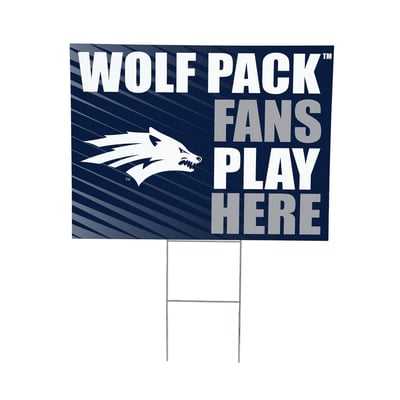 Nevada Wolf Pack 18" x 24" Fans Play Here Outdoor Yard Sign