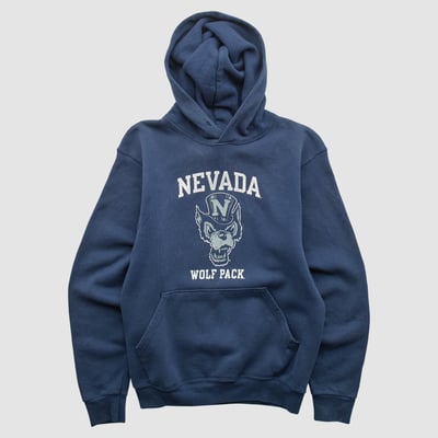 Nevada Wolf Pack Nevada 2000s Hooded Pullover Sweatshirt - Navy - XS by Fanatics Real Vintage