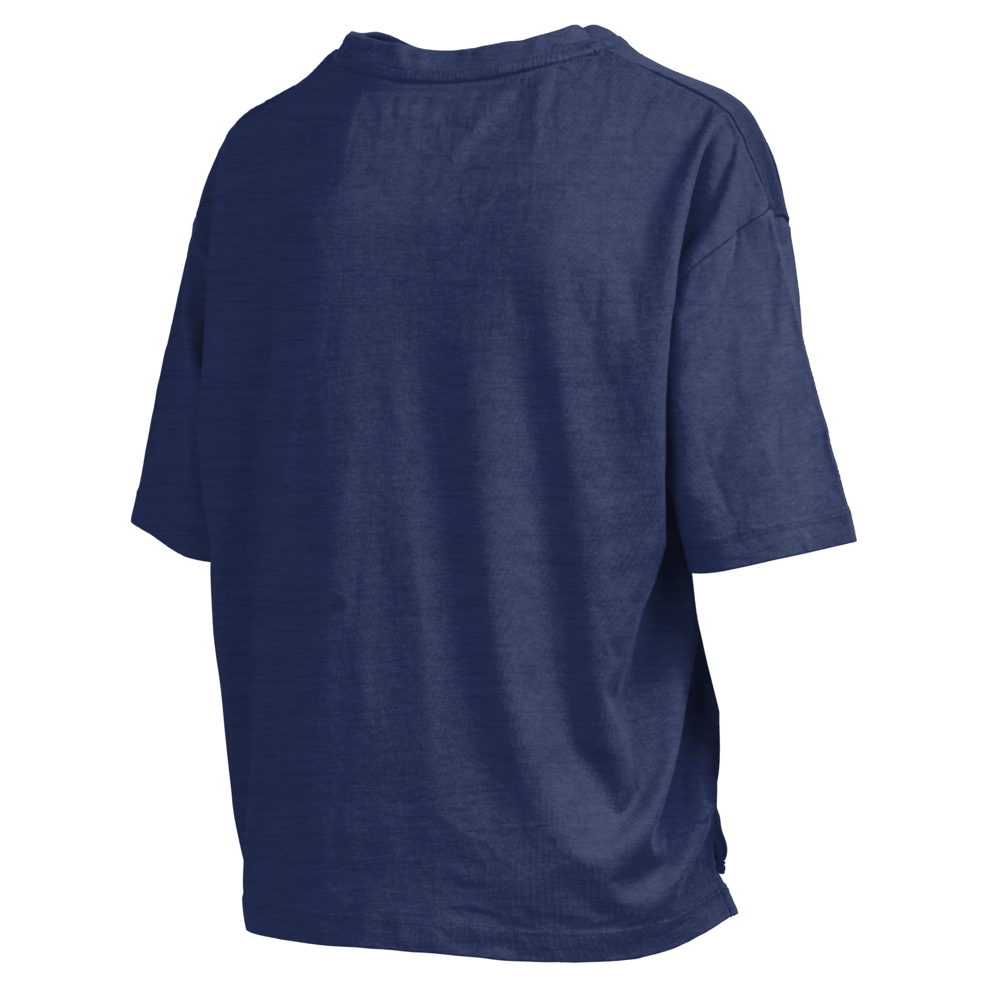 Women's Pressbox Navy Nevada Wolf Pack Oversized Nelson Arch Over Logo Slub T-Shirt